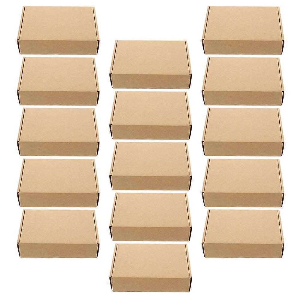 Khaki Gift Boxes with Lids for Storage Made of Corrugated Paper 15 Pieces Rectangle Shape Large Capacity