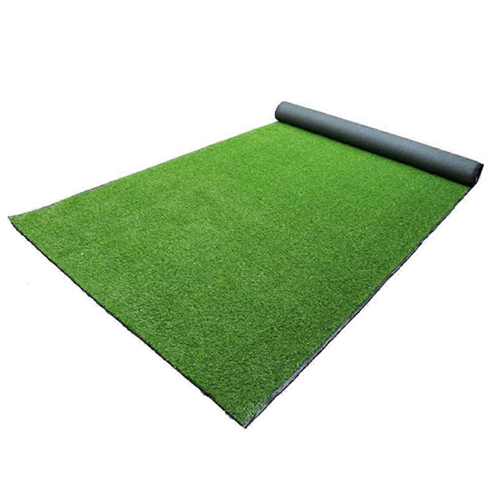 Realistic Thick Artificial Grass Rug for Indoor and Outdoor Use, Green, 0.025 x 1 x 18 m, Garden Turf Mat