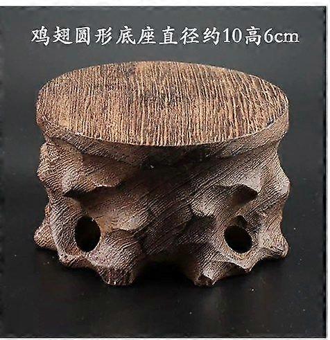 Wood Flowerpot Stand: Vintage Style Multi-Use Wood Pedestal for Vase Display - Flower Pot Base Small Fish Tank Bonsai Display Stand Round