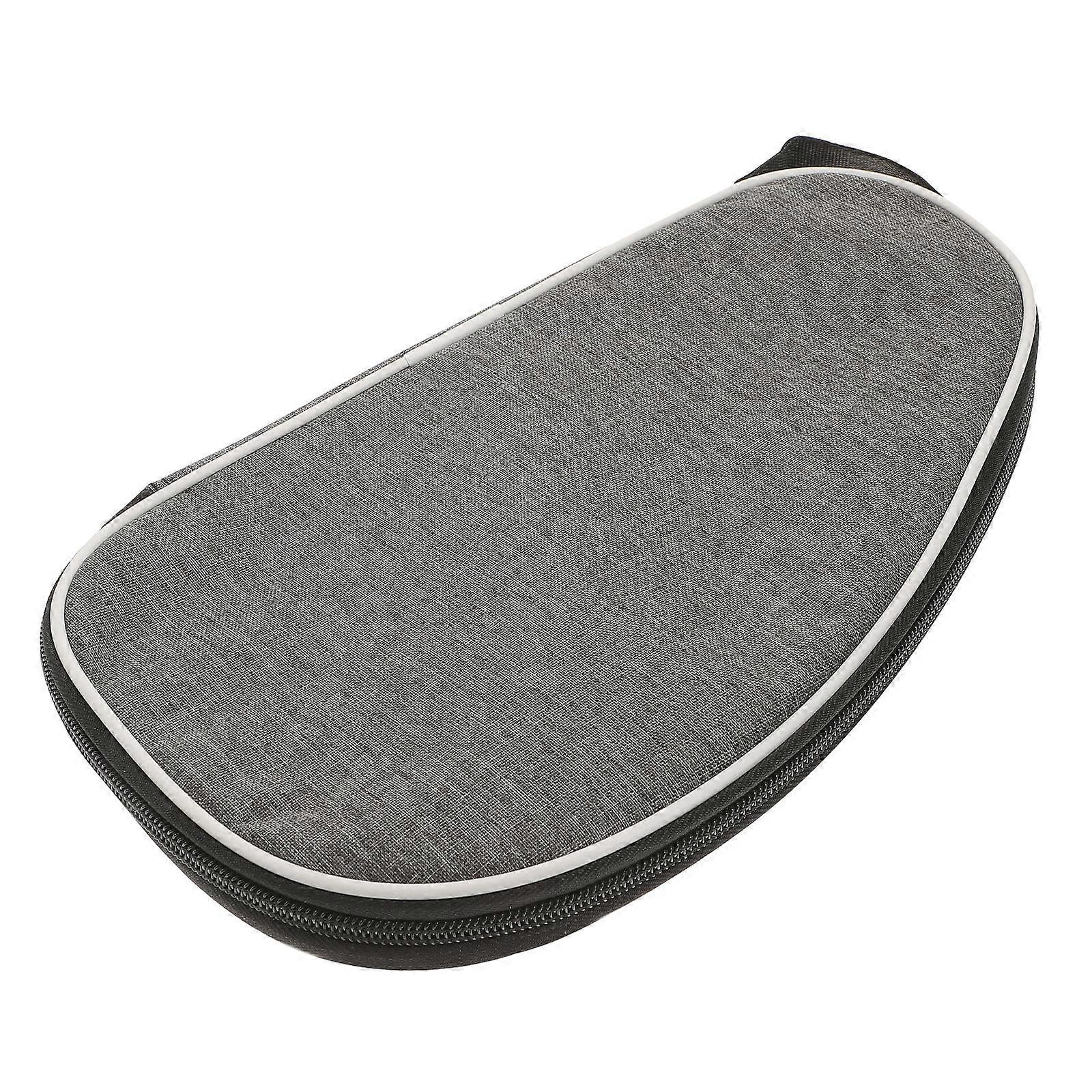 Table Tennis Bat Case Hard Racket Cover Bag Protective Padding Grey 1Pack