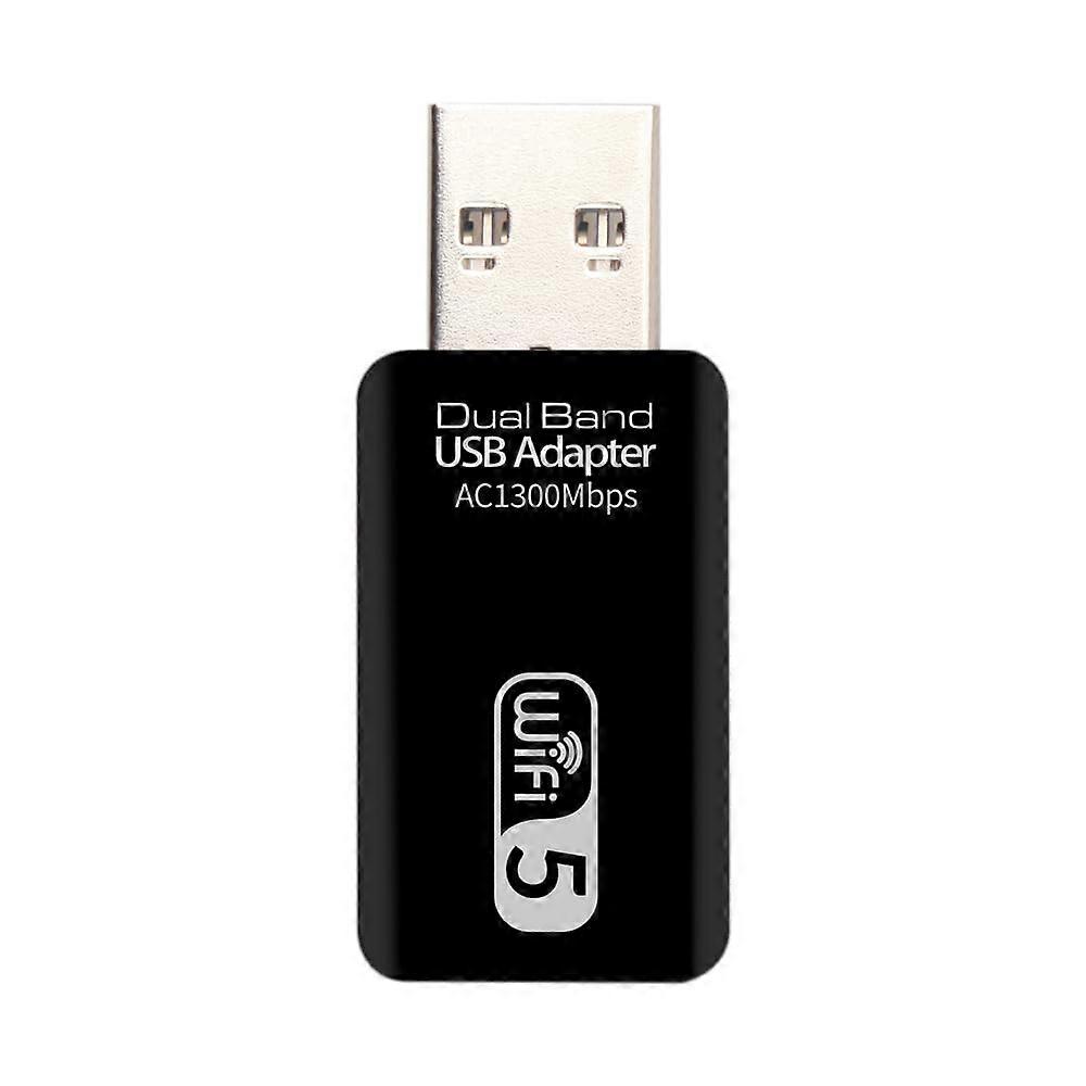 USB WLAN Stick for PC, AC 1300Mbps Mini WLAN Stick Dual Band 2.4GHz / 5GHz Dongle USB 3.0 WiFi 5 Adapter