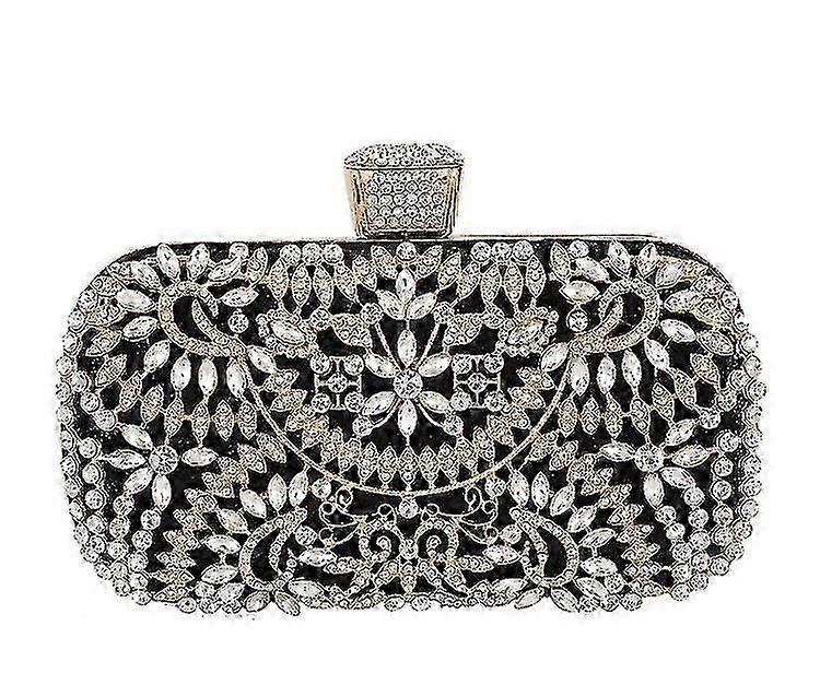 結婚式のパーティーのための女性用ラインストーンクラッチバッグ