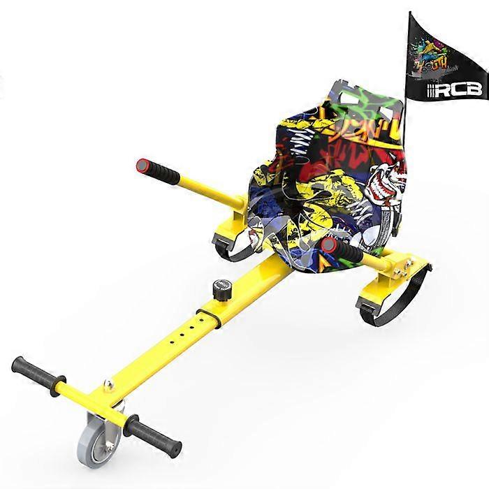 RCB Hoverkart Tilbehør til Selvbalancerende Gyro Scooter - Justerbart Gokart Sæde (20kg Min-100kg Maks.) - Gul