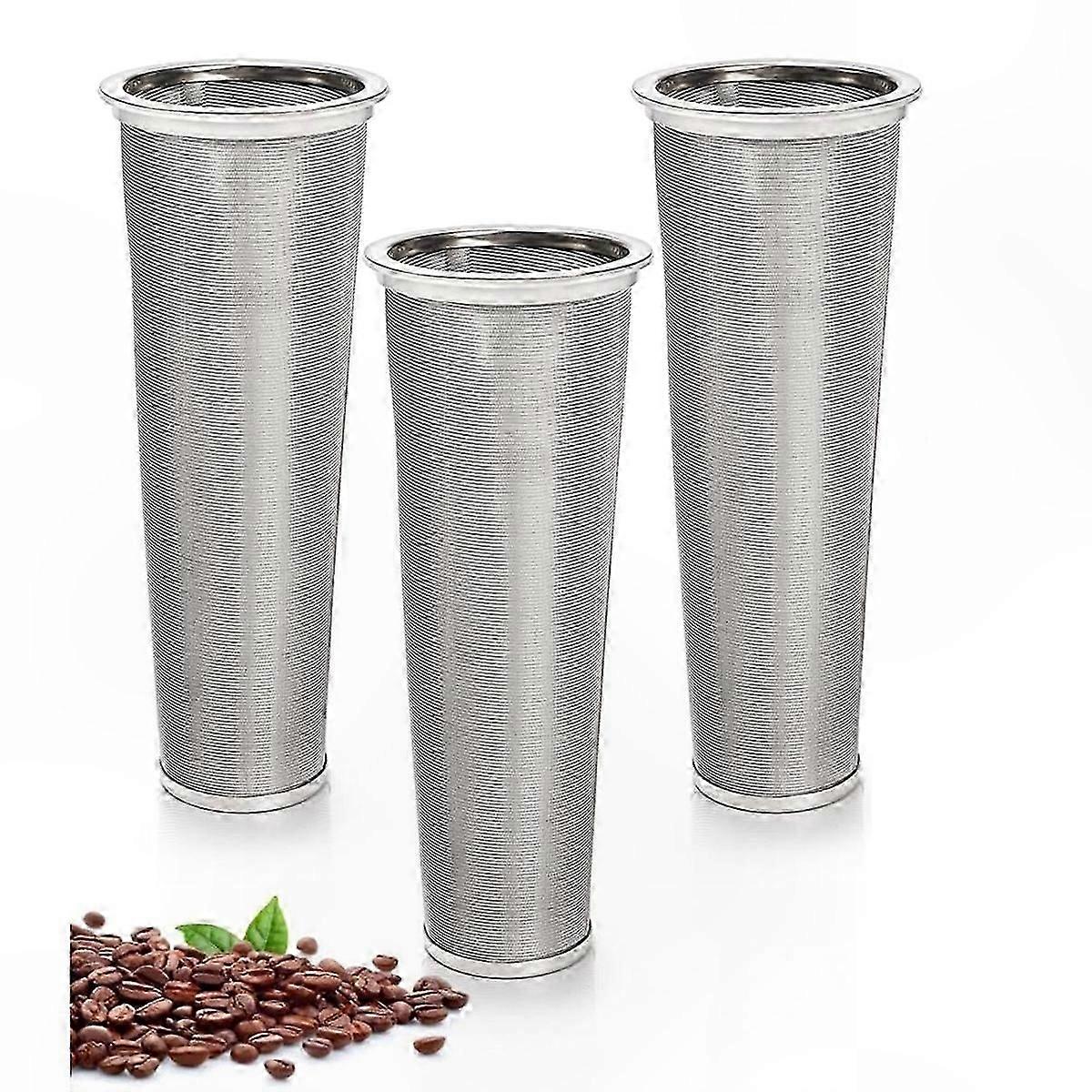 Cold Brew Coffee Filter Set for 64oz Wide Mouth Jars - 3 Pack Reusable Brewing Solution