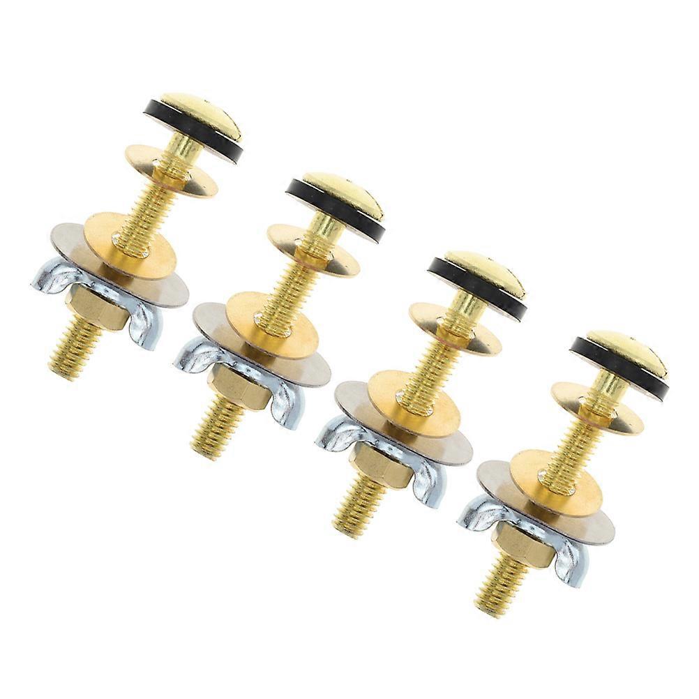 4pcs Toilet Seat Bolts for RV Toilet Tank Round Head Slotted Screws for Easy Installation and Stability RV Toilet Accessories