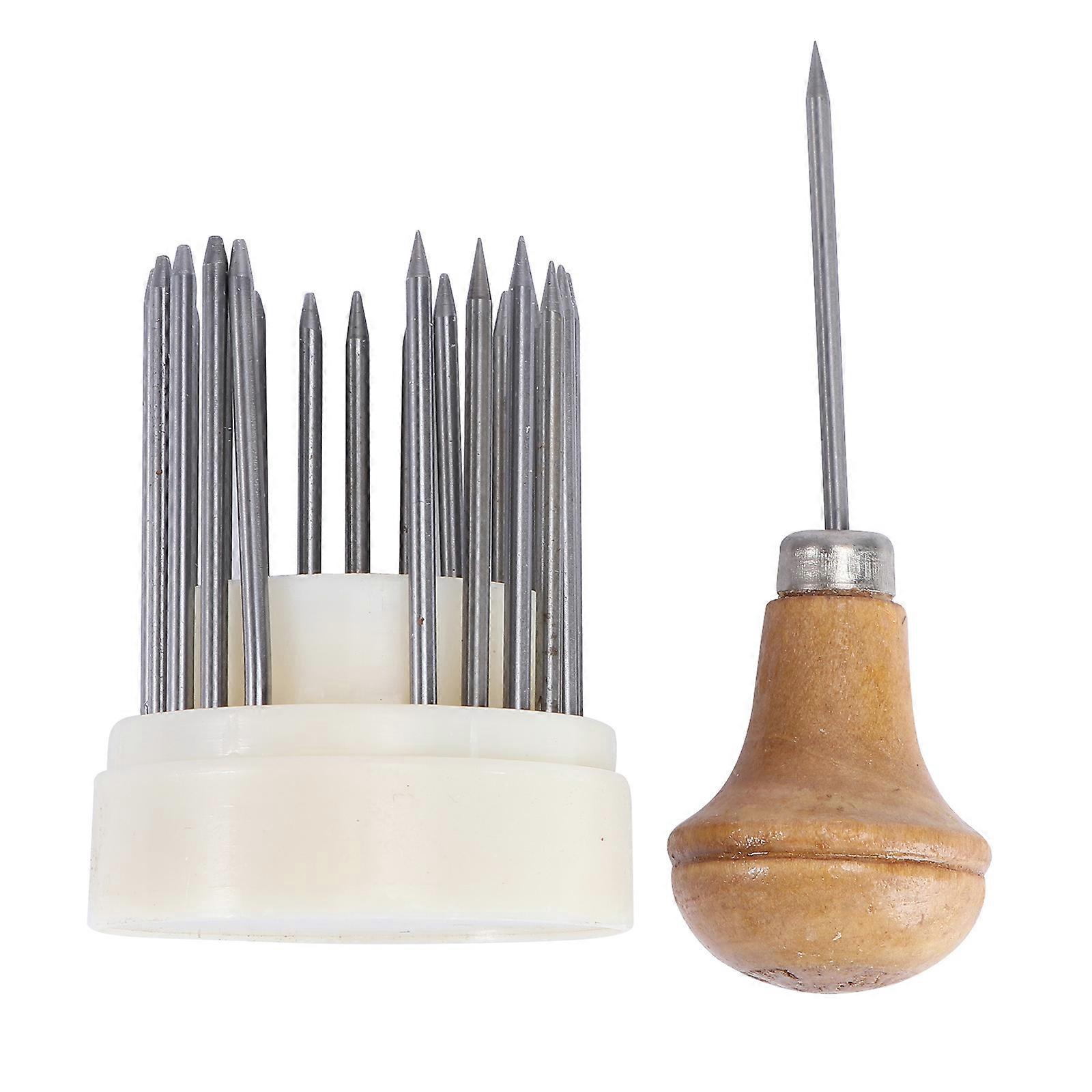 Bead Threading Needles Wooden Jewelry Making Tool 3.14x3.14x2.36in Professional 23Pcs