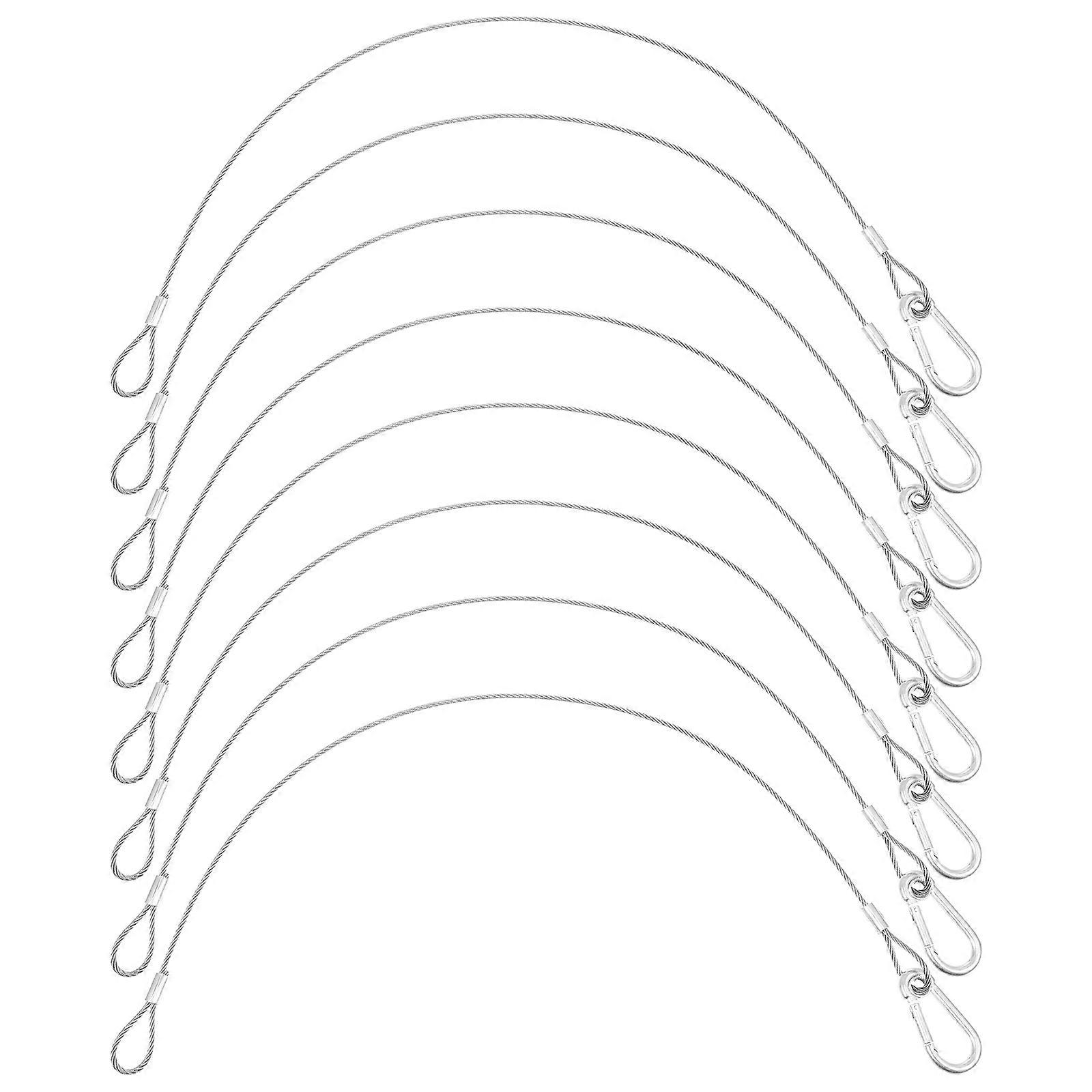 8pcs Durable Stainless Steel Safety Rope for Stage Lights Strong and Practical with Fine Workmanship