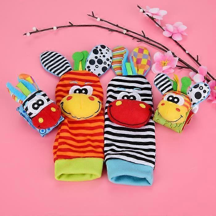 Baby Rattles Animal Sound Rattle Toys - Giraffe and Donkey A - YEA