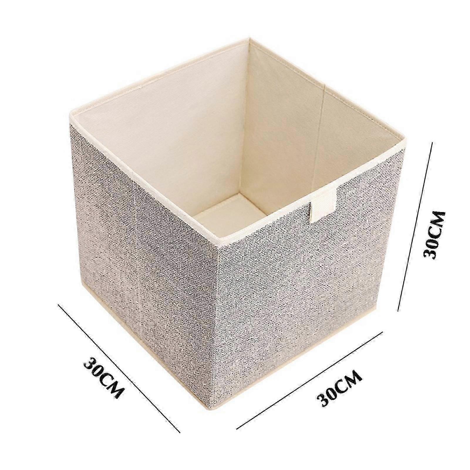 Foldable Cube Storage Baskets With Handles Storage Boxes For Wardrobe Shelf Under Bed