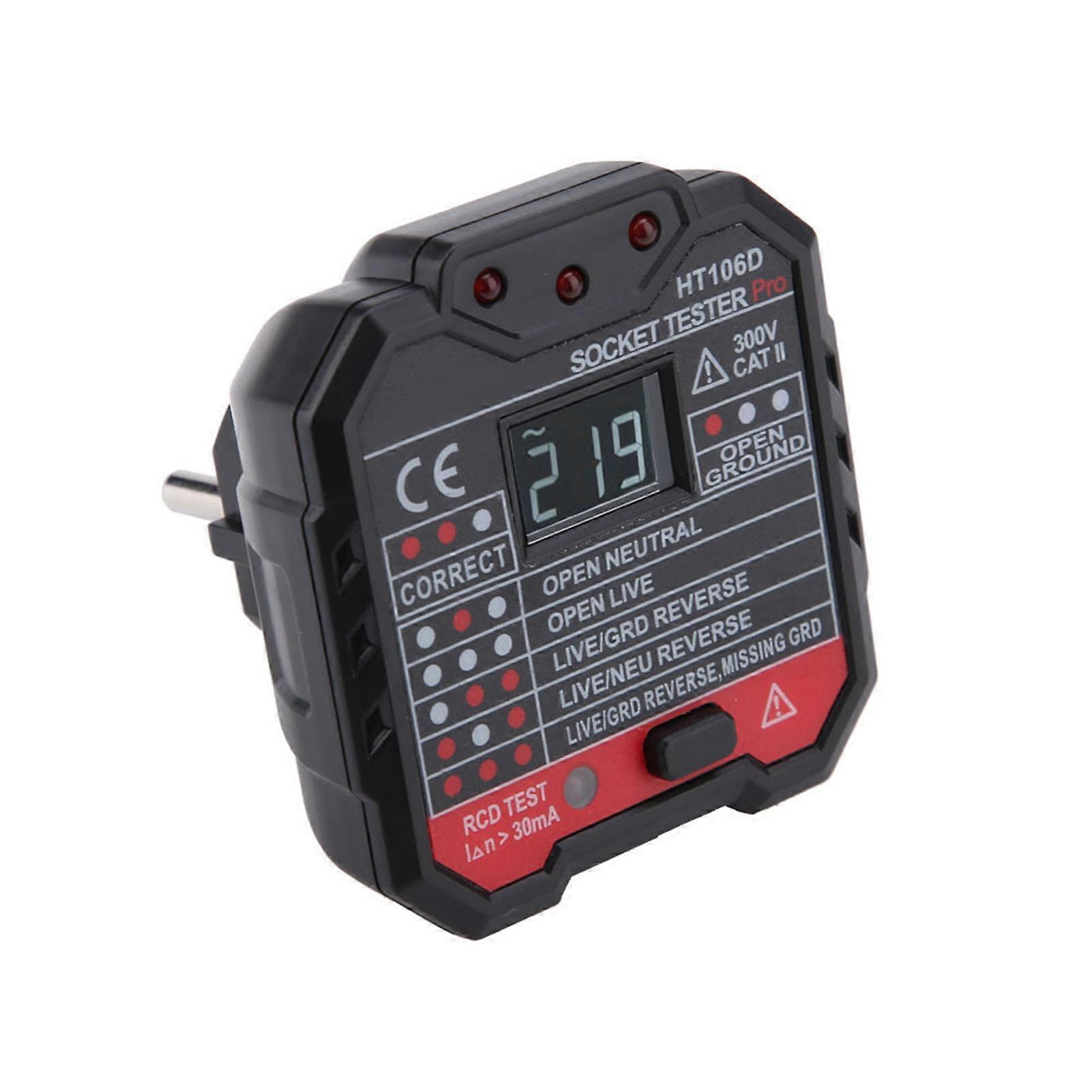 HT106D Multi function Electric Socket Tester Mains Fault Checker Tool
