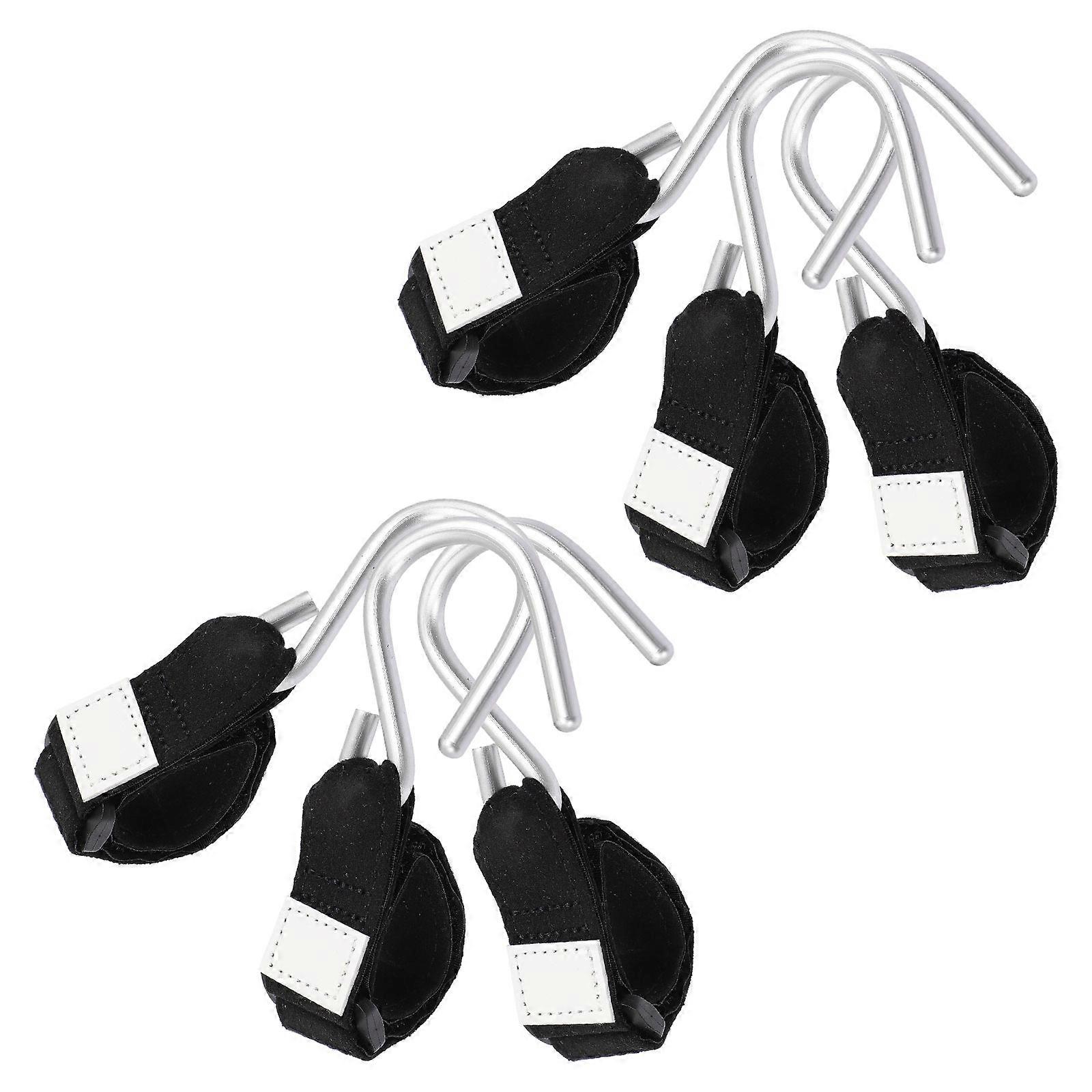 Ice Fishing Coat Hooks 6Pcs Sturdy Tent Accessories For Fishing Enthusiasts In Black Color With Safe Storage