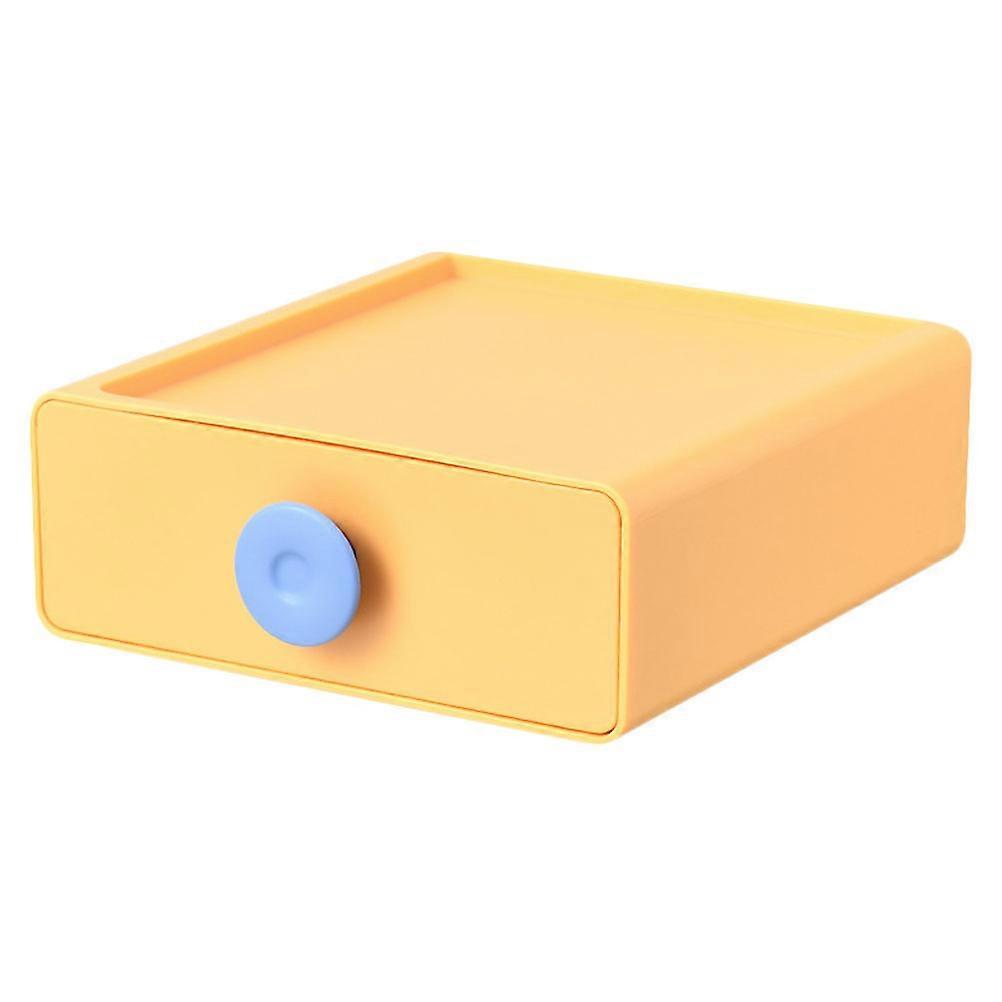 Desktop Storage Box 1Pack Elegant Drawer Type Cosmetics Organizer for Cosmetic Organization Home Use 21x20cm