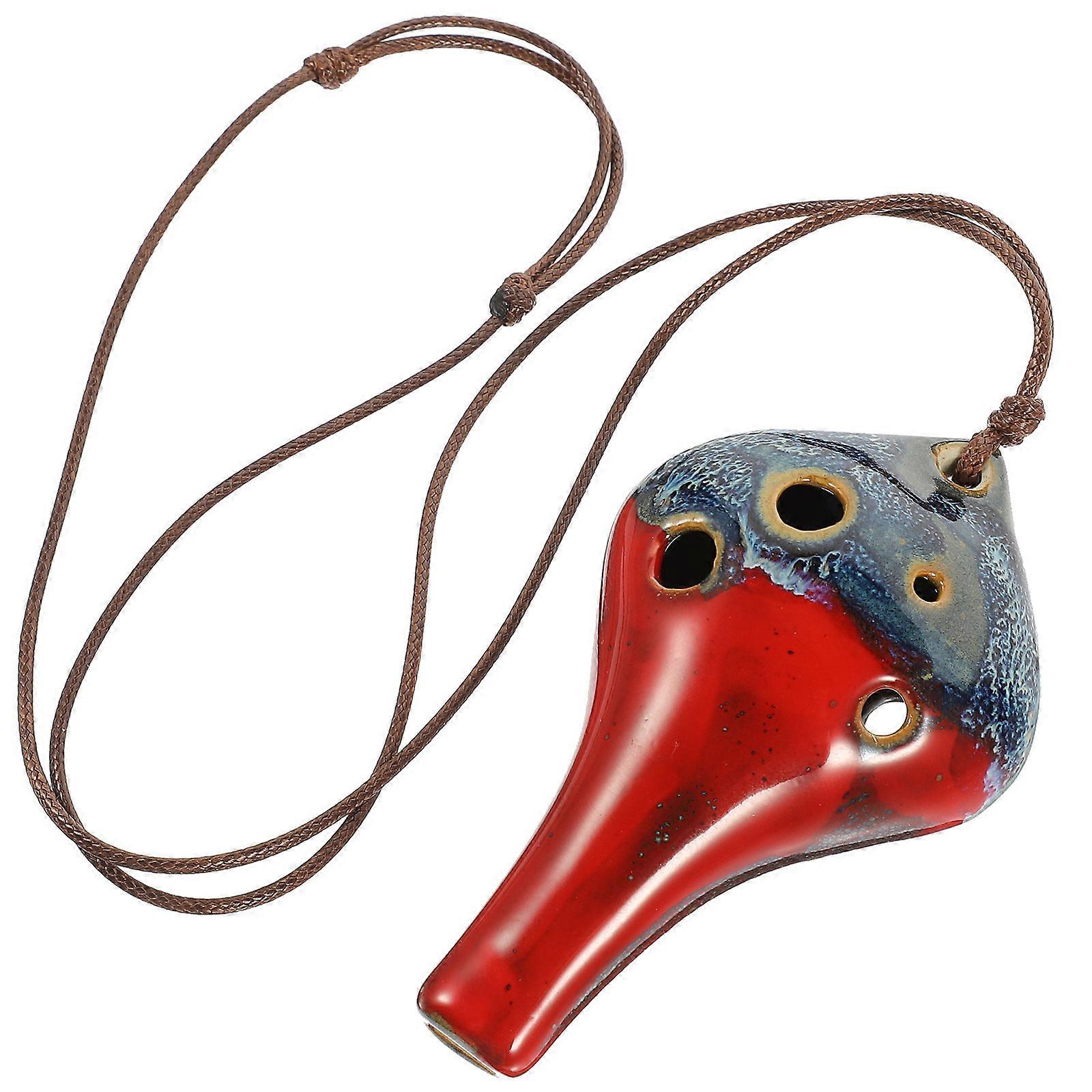 Beginner Practice 6-Hole Alto Ocarina Wind Instrument For Music Practicing Navy 1Pcs