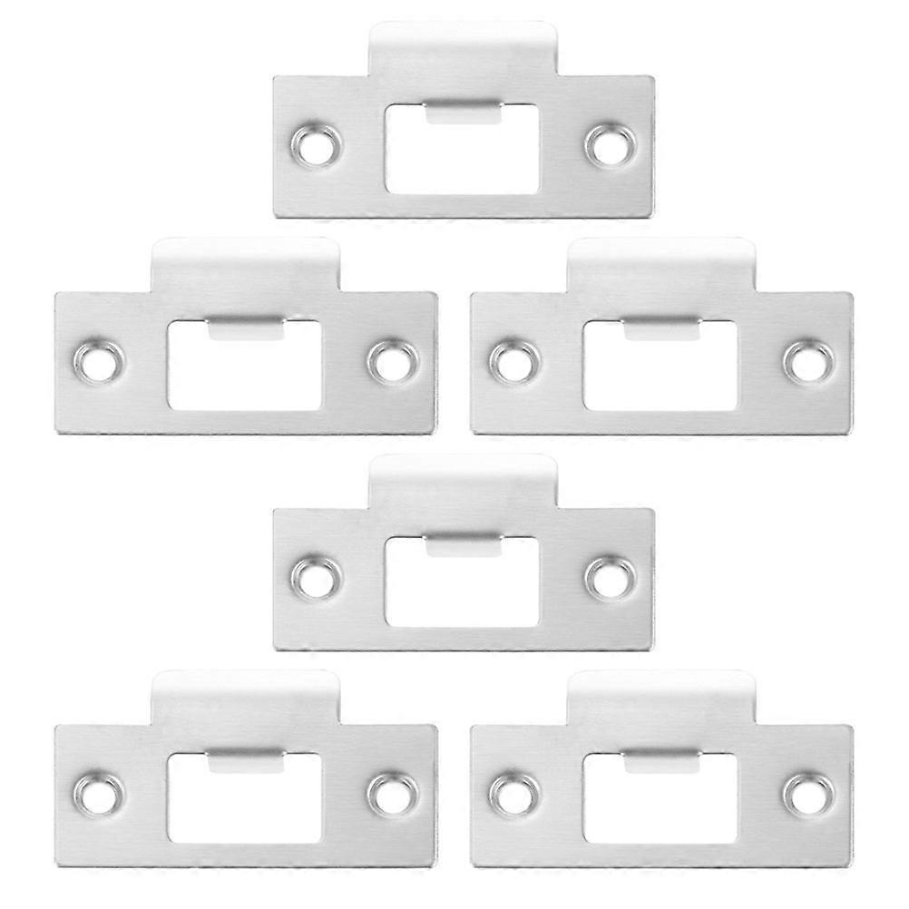 Stainless Steel Door Strike Plate 6Pcs T-Shaped Buckle For Daily Use Equipping Homeowners And DIY Enthusiasts