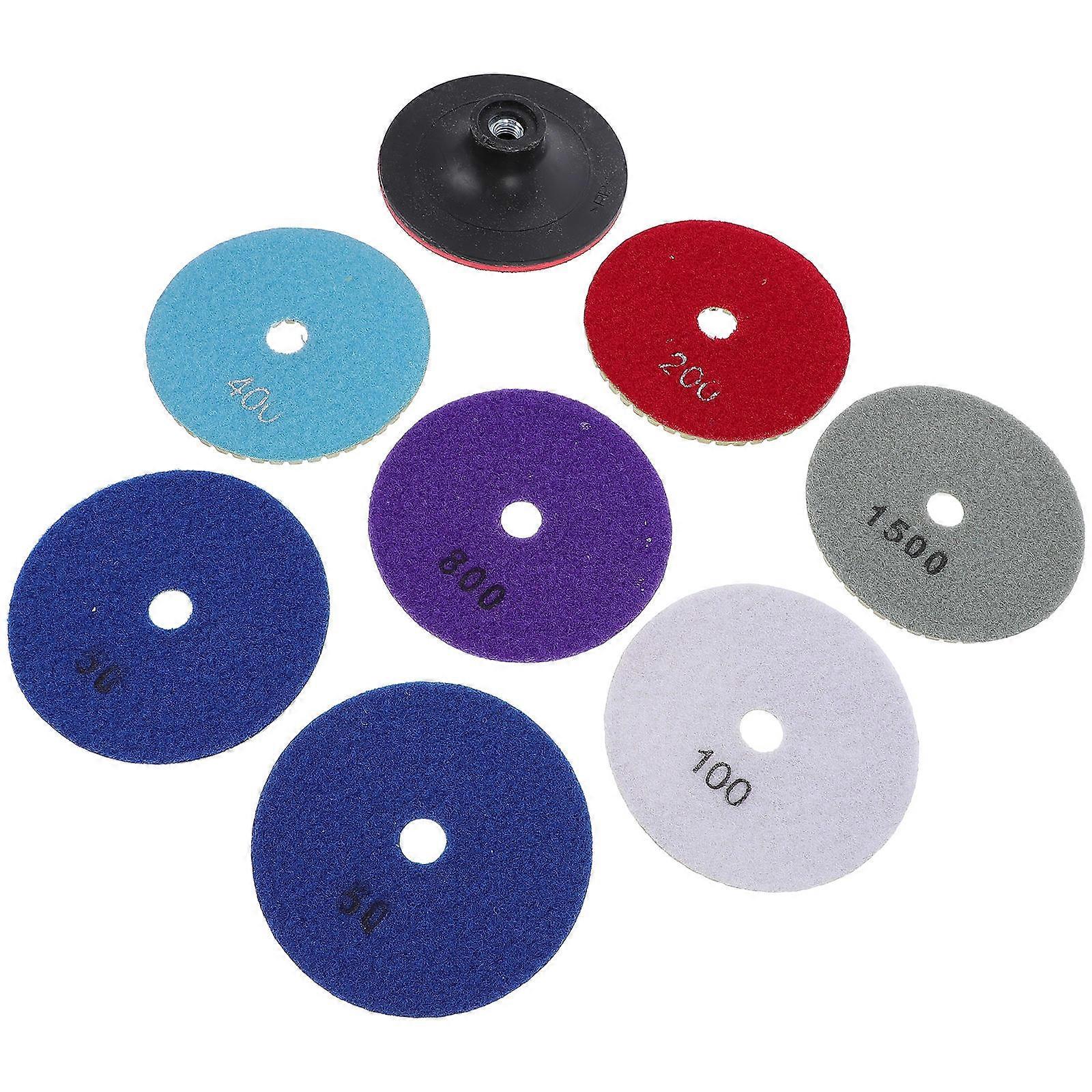 Diamond Polishing Disc for Stone and Concrete with Resin Material Assorted Use 8pcs