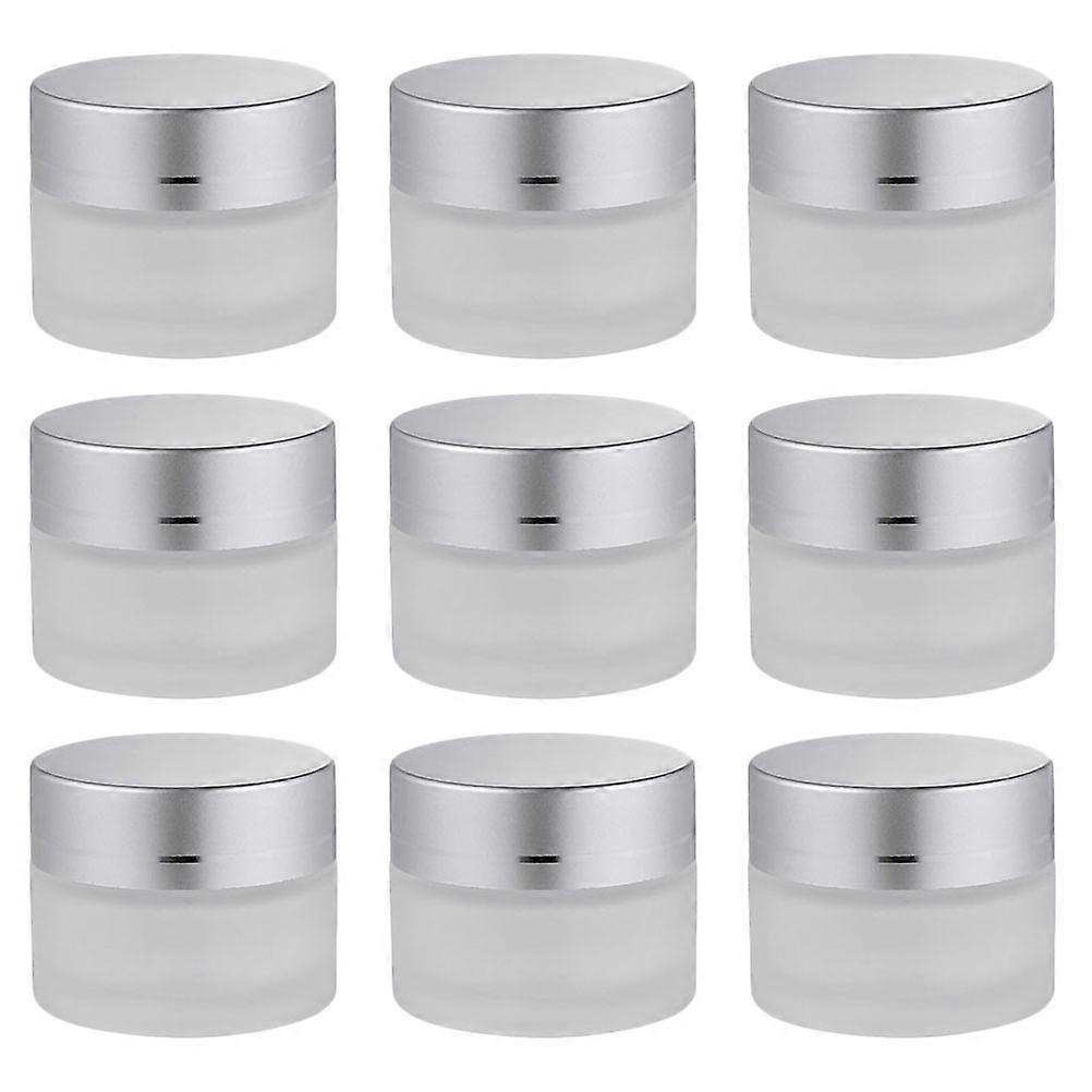 Empty Sample Jars 9Pcs Mini Size Glass Storage Holders Ideal For Skincare Product Storage Elegant Durable Design