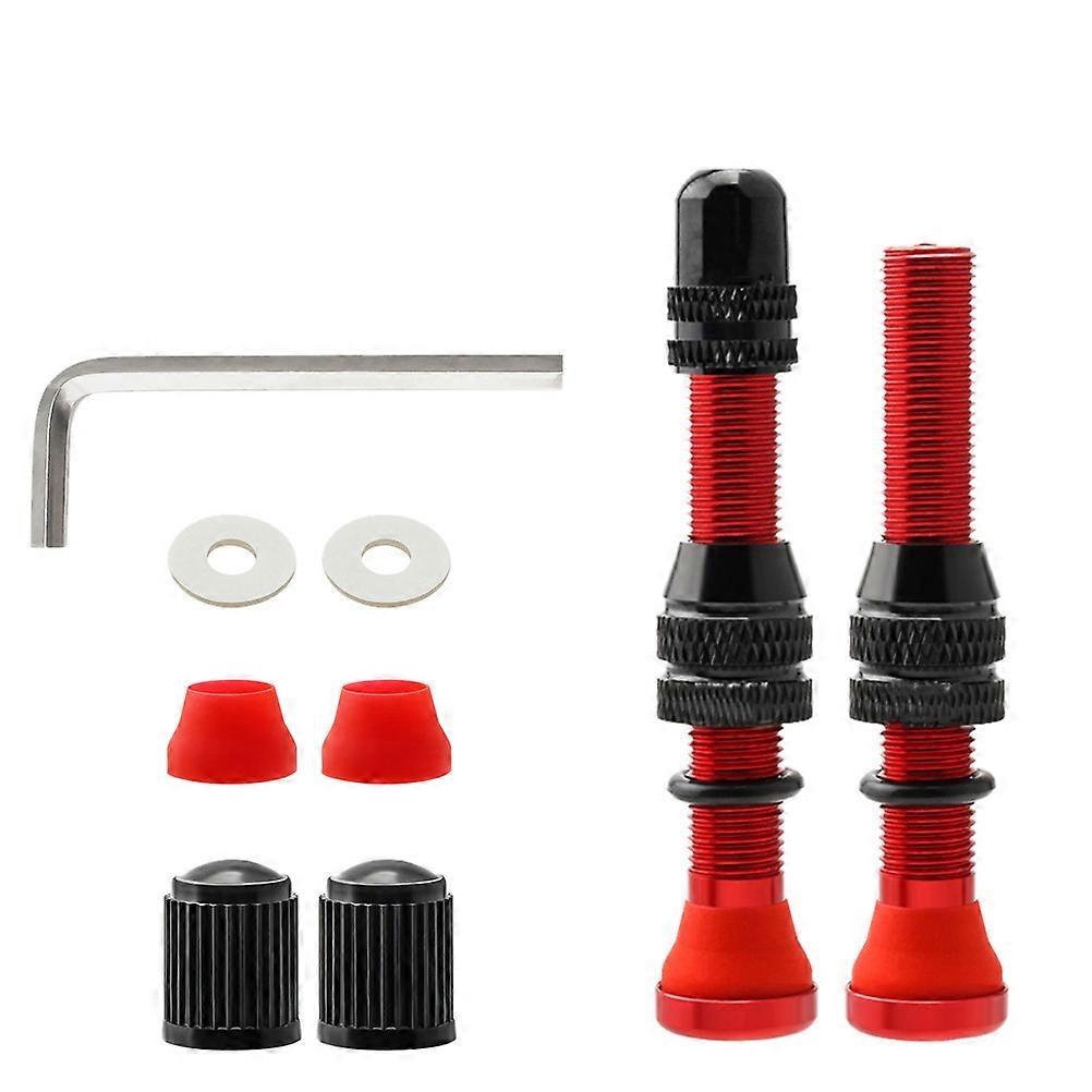 High Performance Tubeless Tire Valve 1 Set 9Pcs Aluminum Alloy For Bicycle Maintenance Compact And Durable