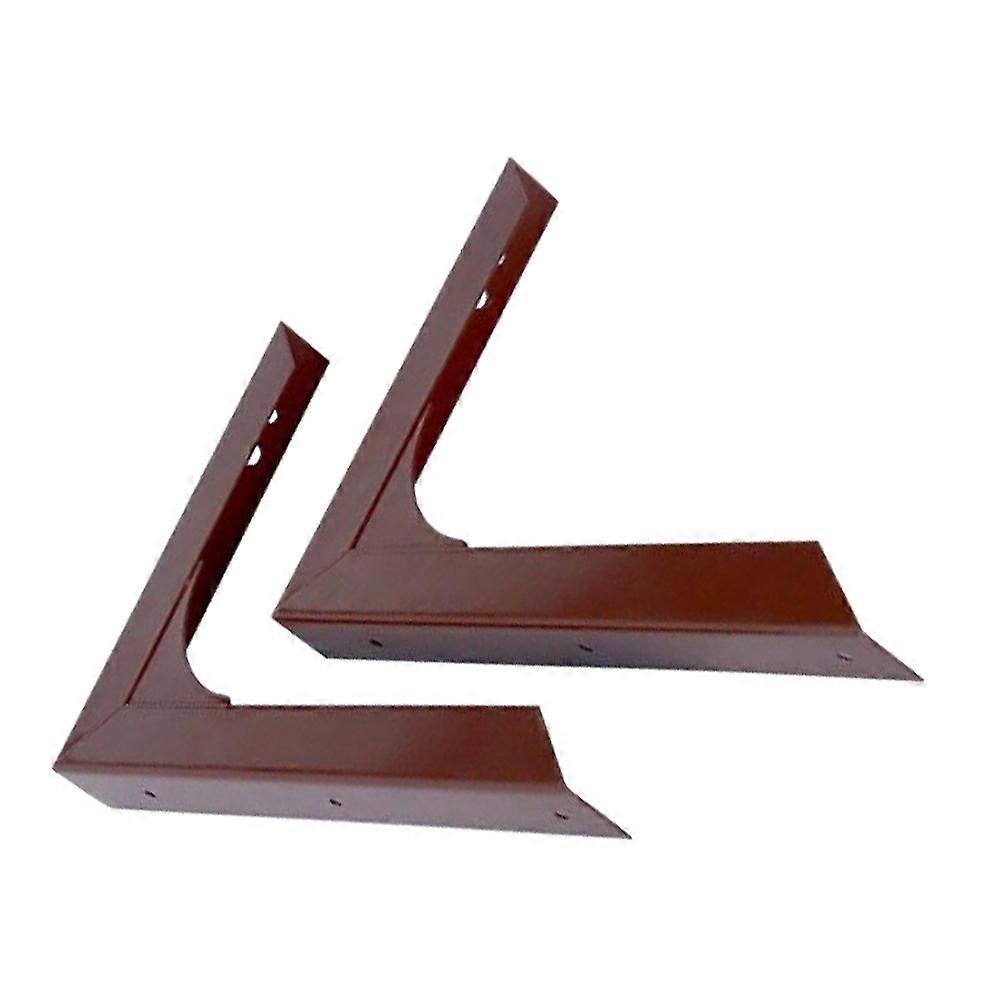 Buddhist Support Bracket Made of Iron for Home Dark Red Wall Mounted Shelf Rack 2pcs