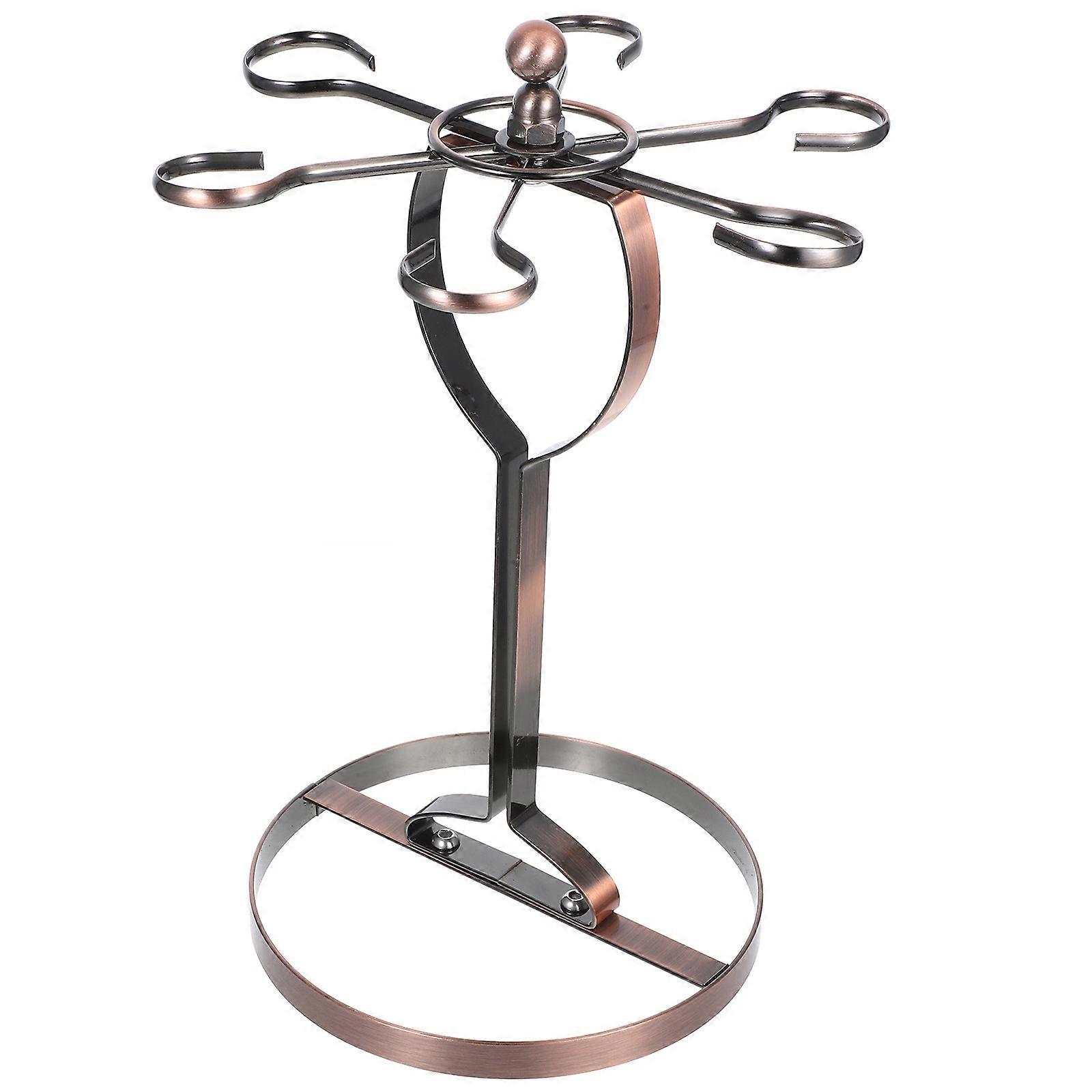 Wine Glass Holder with Iron Wire Material for Holding Cups Light Brown Color Stylish and Unique Design