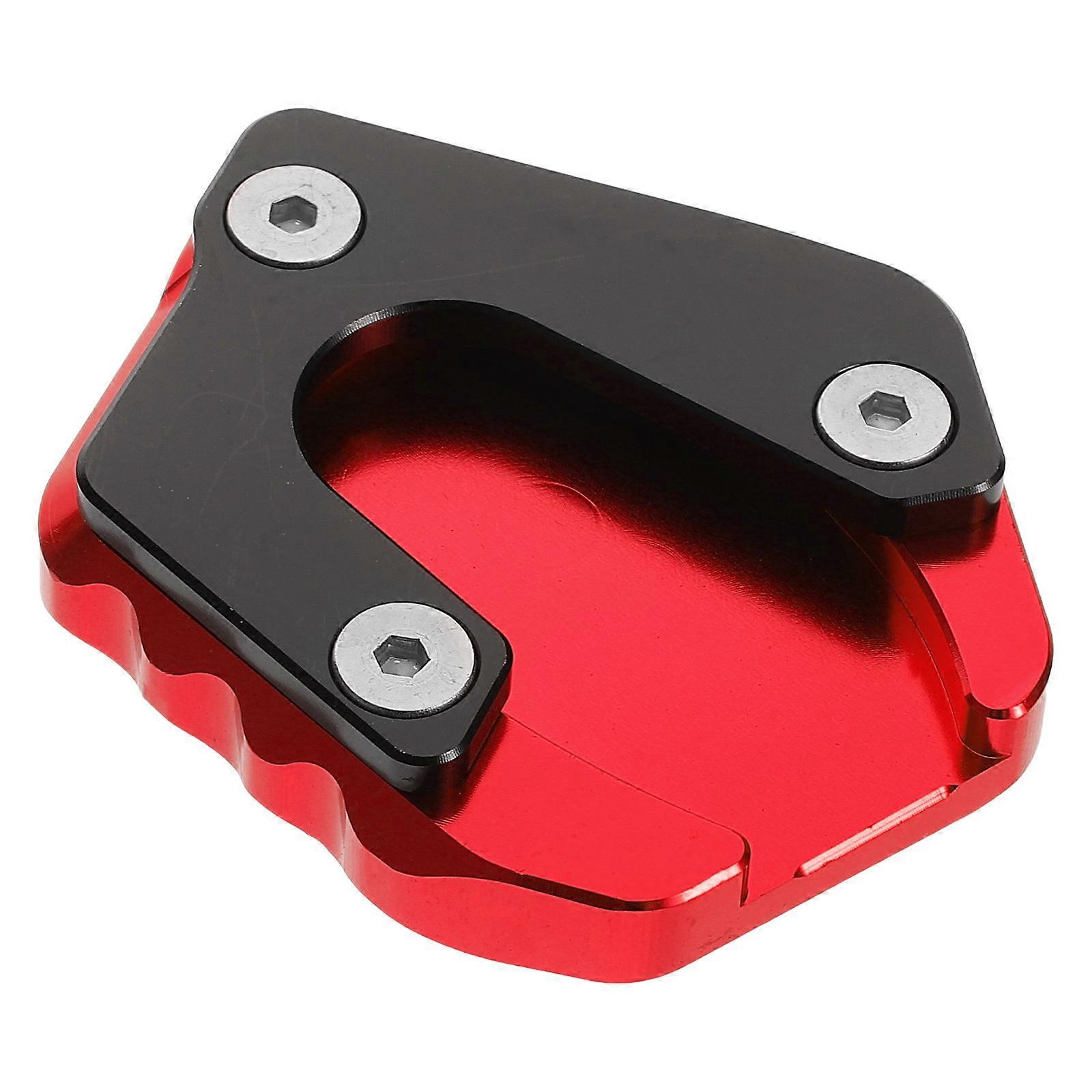 Aluminum Alloy Motorcycle Kickstand Pad – Slip Resistant, Enhanced Visibility, Easy Installation for Safe Parking on Asphalt and Soft Surfaces