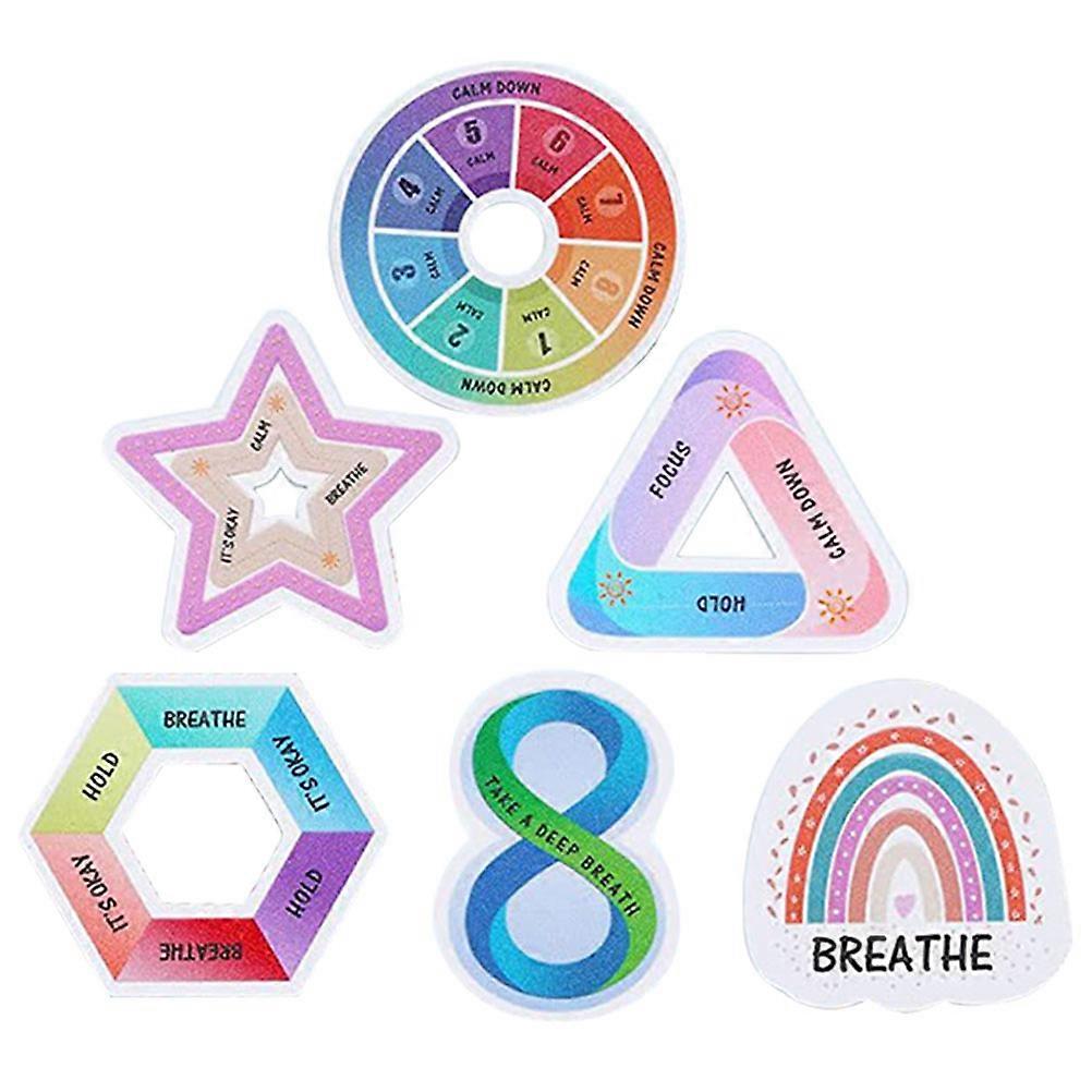 Calm Anxiety Sensory 6Pcs Adhesive Stickers for Students in Assorted Color Designed for Scratching Relief