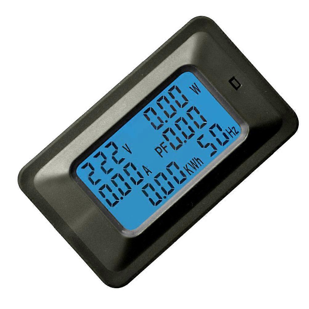 Digital Power Meter for Home Use with Backlight and Overload Alarm Displays Voltage Current Power