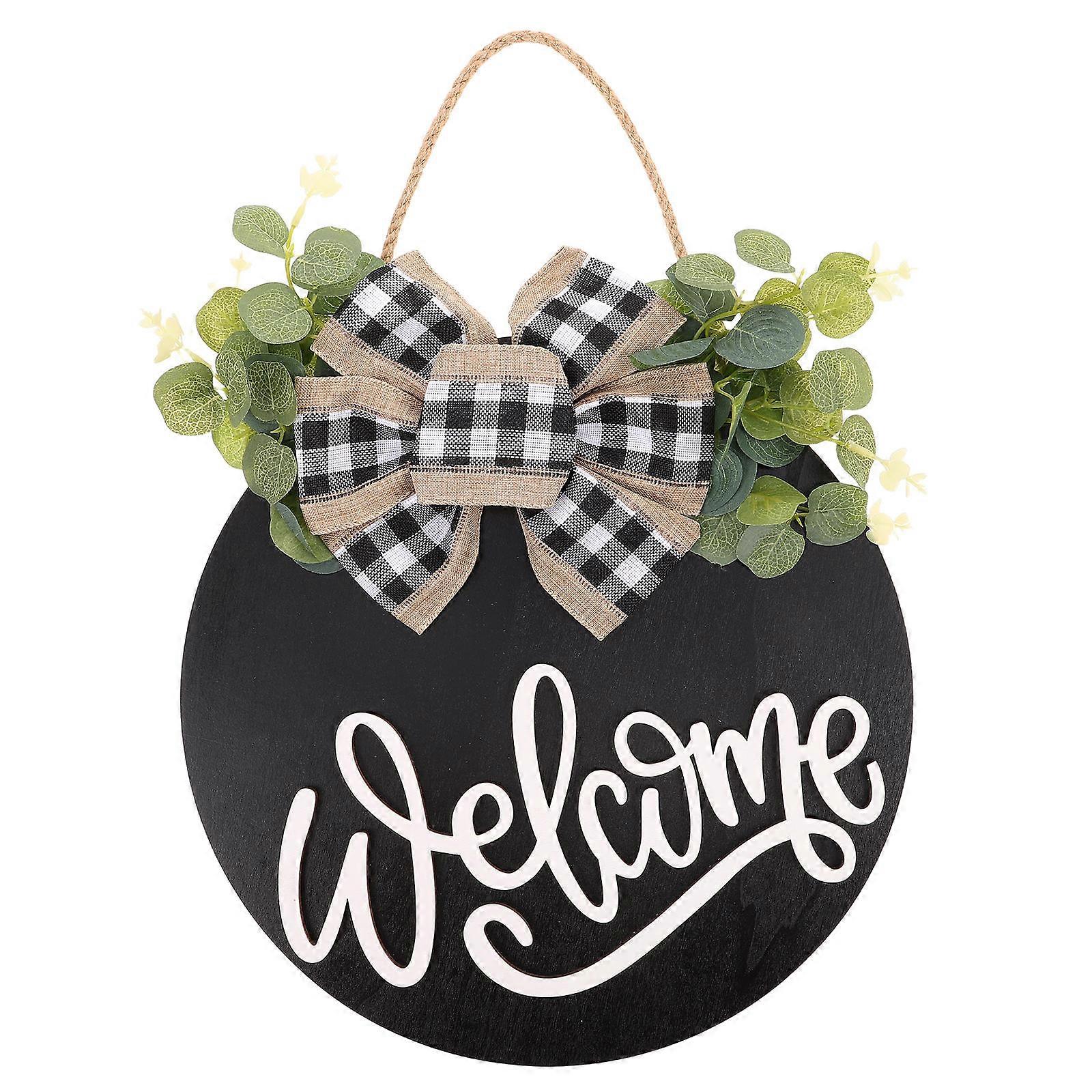 It sounds like you're describing a product listing for a **wooden welcome sign**. If you're looking to refine or expand this product description for