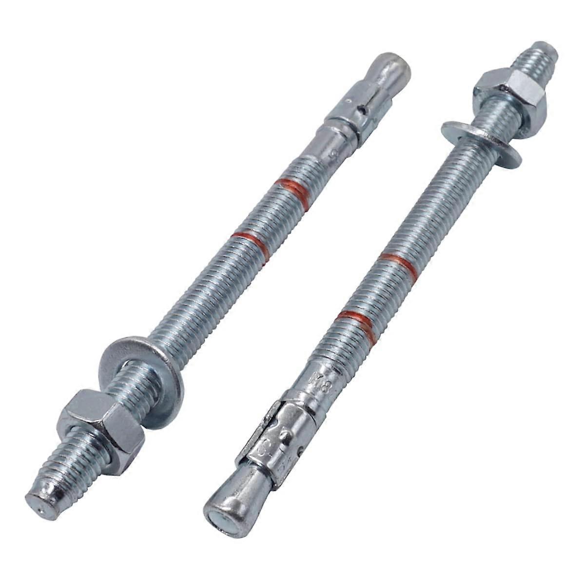 (Pack of 8) Wedge Anchors M8 x 115 mm, Metal Dowels, Through Screw Mounting, Concrete Expansion Anchor (8, M8 x 115 mm)
