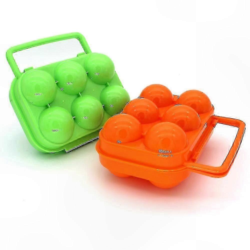 Portable Egg Carrier with Handle, 3 Pack Plastic Holder for 18 Eggs, Durable Camping Accessory to Protect Eggs During Travel