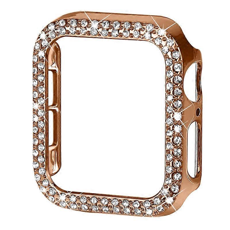 F9U Strass Décor Dur PC Anti-chute Montre Housse de Protection Cas B5y pour Apple Watch Series 9 8 7 