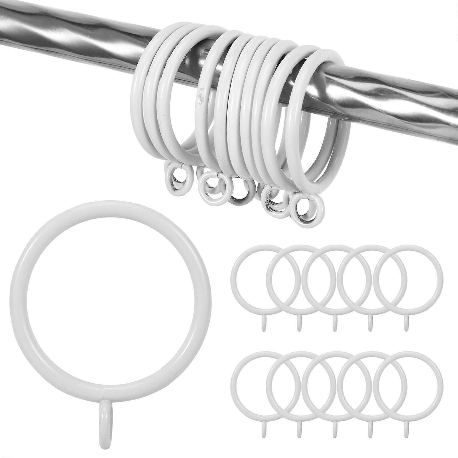 50pcs Curtain Accessories Roman Ring Hooks 38mm White
