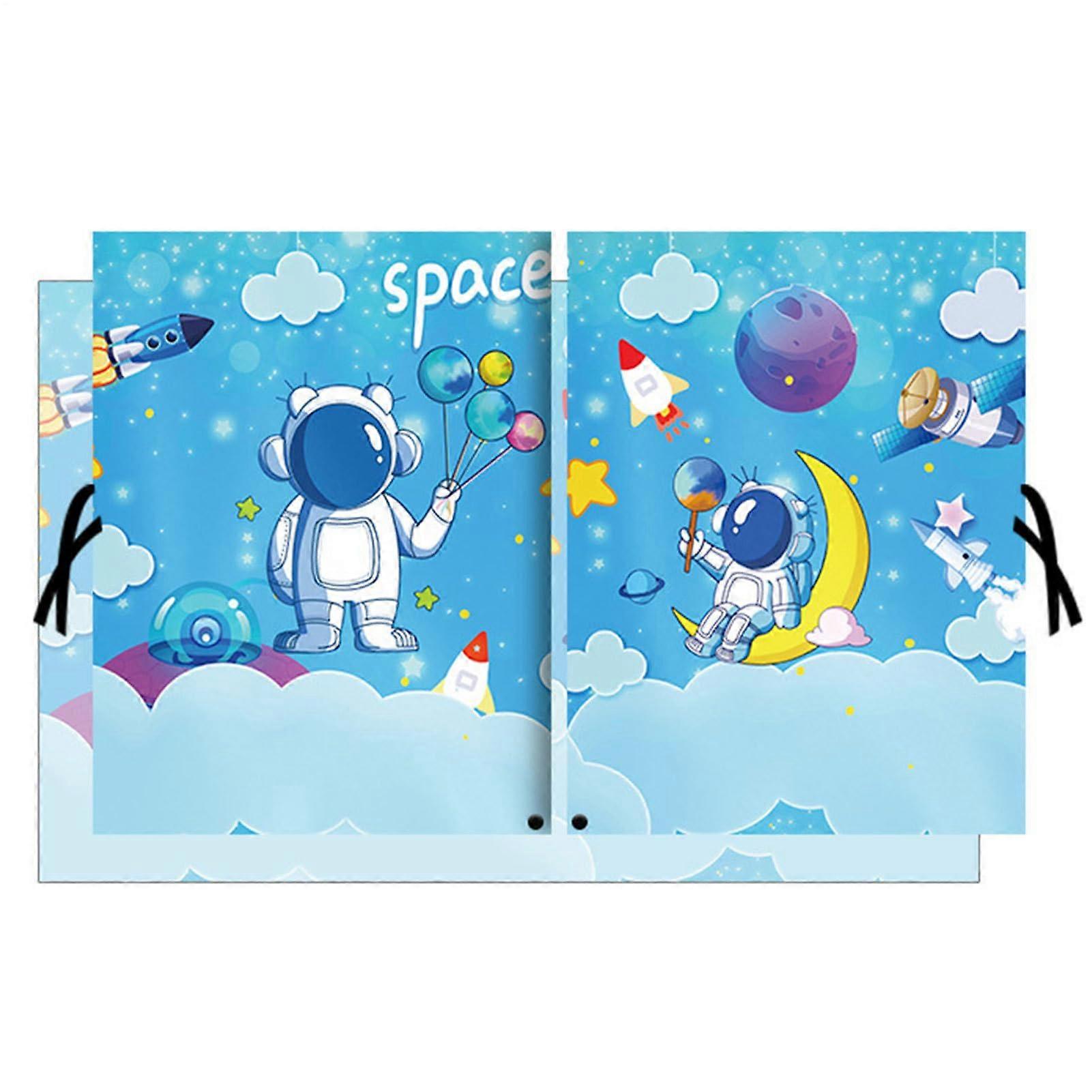 Baby Car Sun Shade - Magnetic Cartoon Design for Side Window - Blocks Direct Sunlight - Space Fantasy Theme