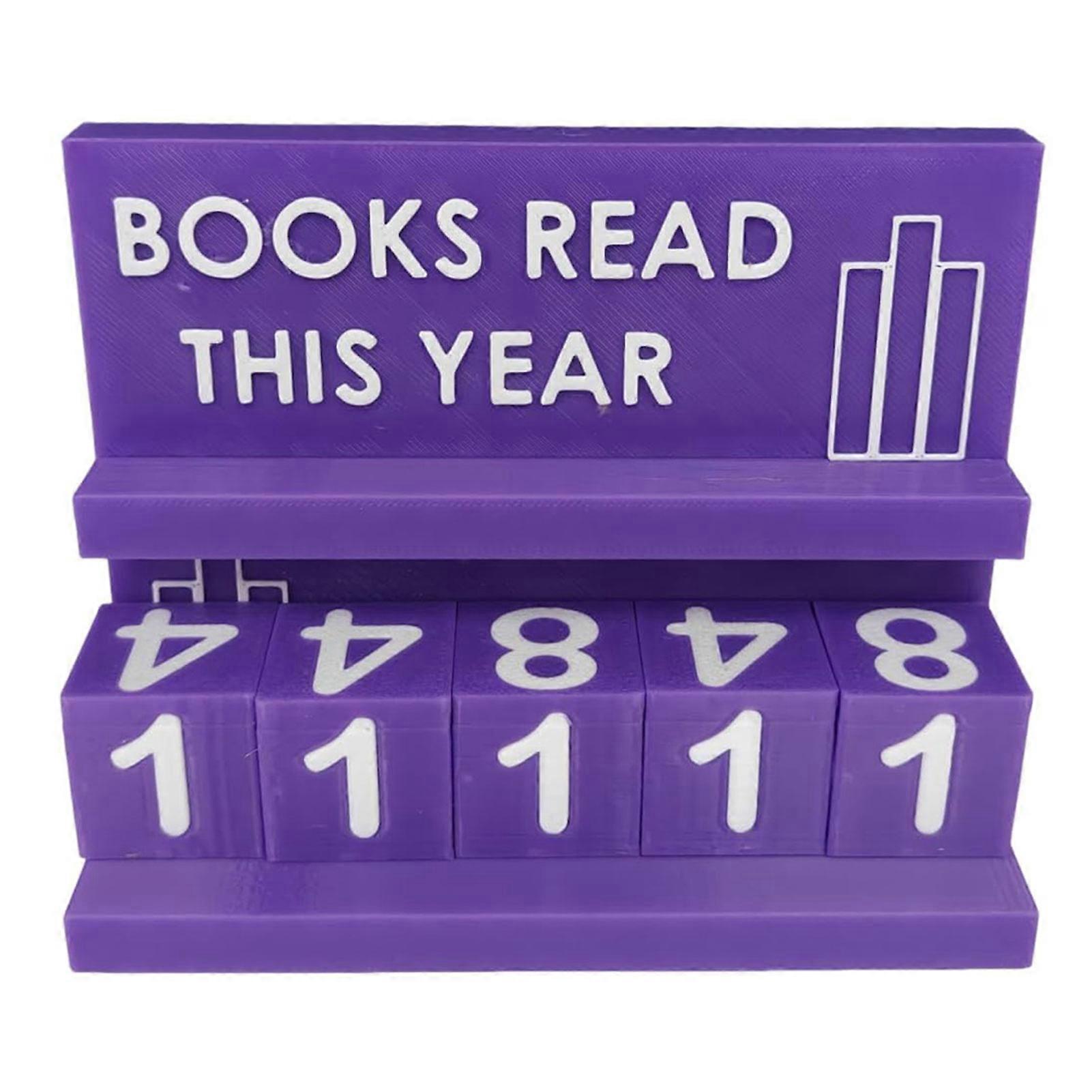 Book Read This Year Counter Books Read-Tracker Library Sign Presnet for Readers
