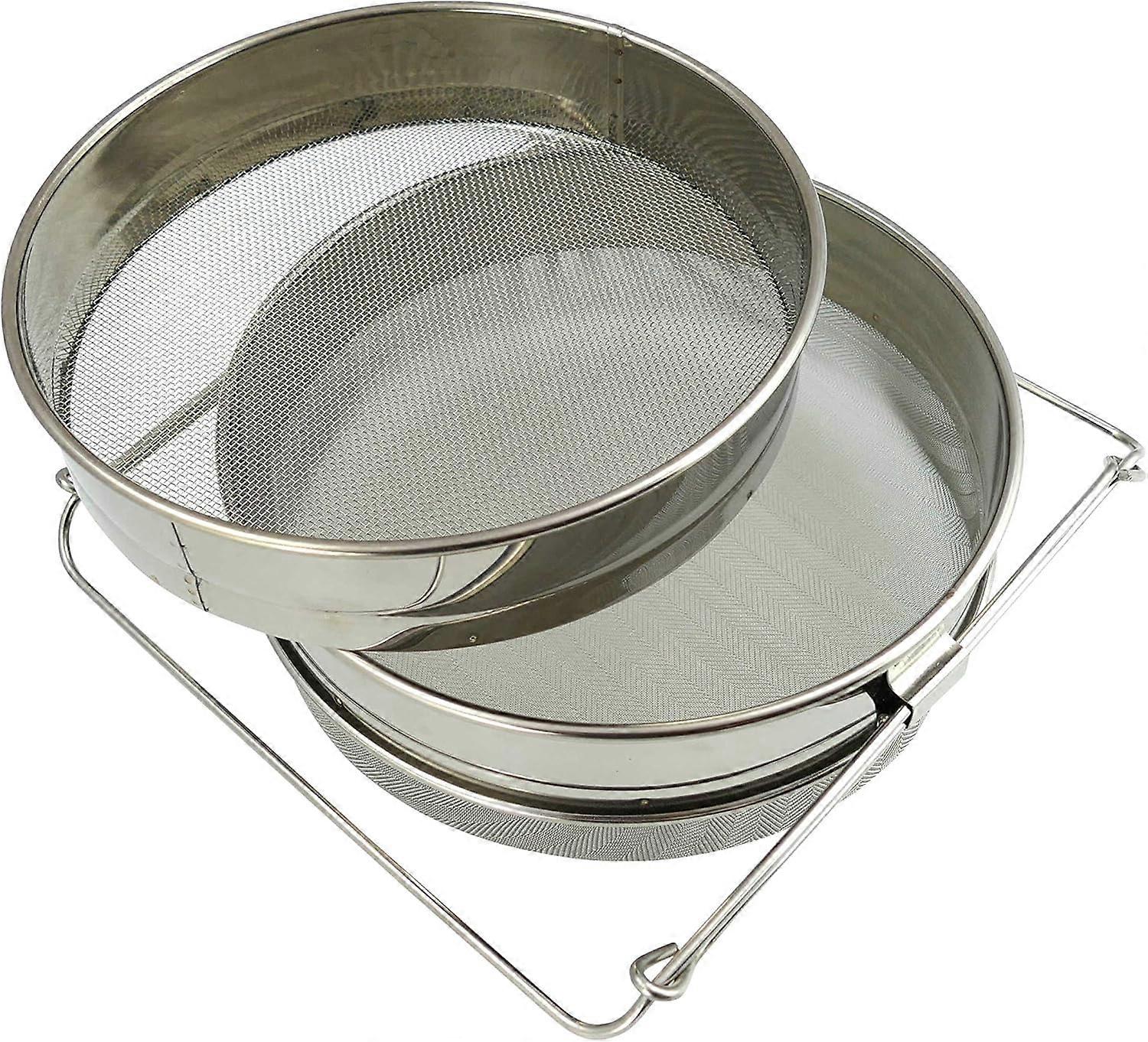 Double filter 24 cm stainless steel mellow filter beekeeping honey filter