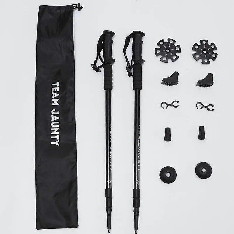 Trekking Poles, Outdoor Hiking and Mountain Climbing with Three Sections of Lightweight Telescopic Outer Lock Carbon and Aluminum Hiking Stick