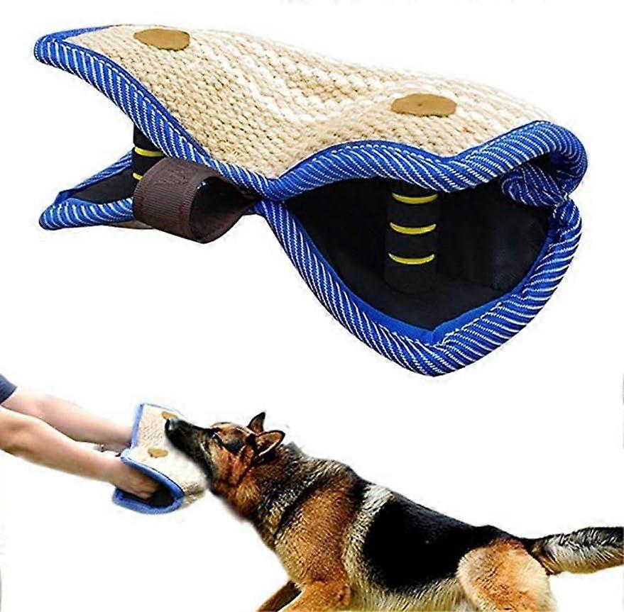 Dog Jute Bite Tug Toy for German Shepherd Training, Durable Hemp Biting Pillow, Tear Resistant, Flutter Design, Dog Supplies