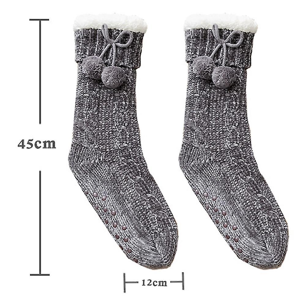 Ladies Floor Socks Lounge Soft Slipper Socksdark Grey