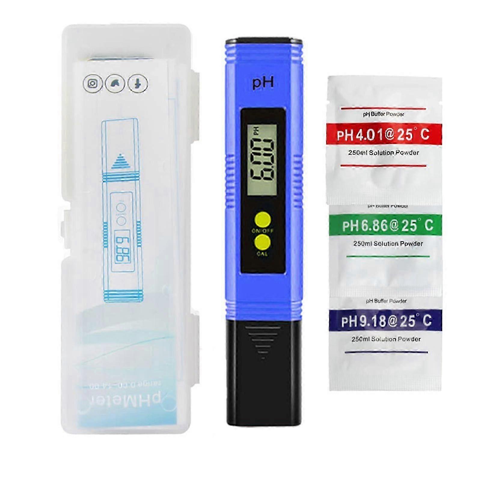 PH Meter for Water, Digital PH Meter 0.01 Resolution High Accuracy pH Tester with LCD, 0-14PH Measurement Range
