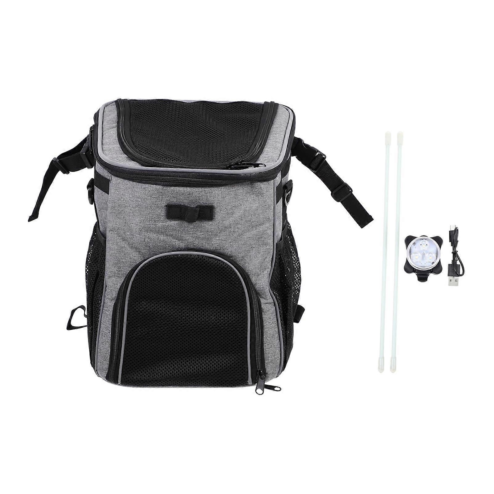 Multi Functional Bike Pet Carrier Grey Easy to Install Spacious Design Durable for Outdoor Adventures with Dogs and Cats Ref: 2535