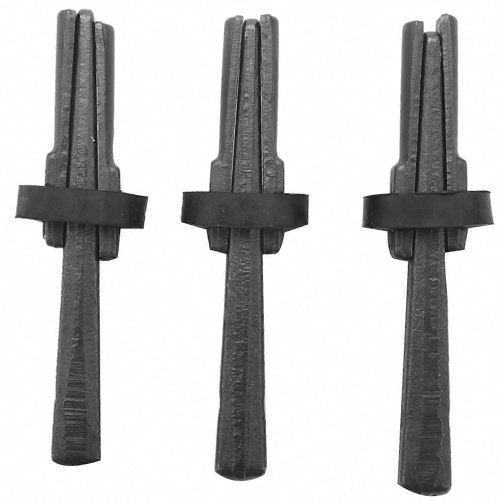 3 Set 9/16in Metal Plug Wedges and Feathers Shims for Concrete Rock Splitting Hand Tool