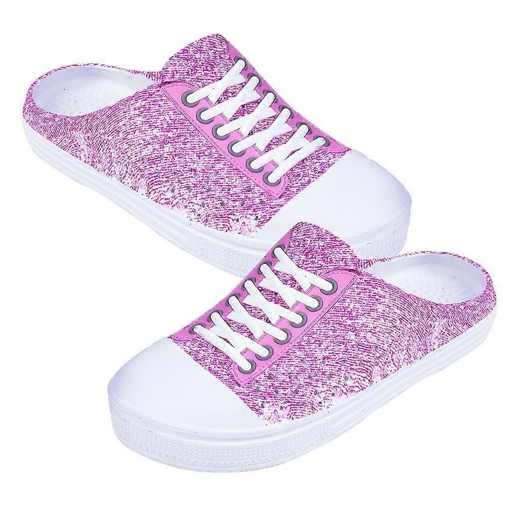 صندل تنفس إيفا الوردي للنساء صيف الشاطئ في الهواء الطلق مضاد للانزلاق 1 زوج