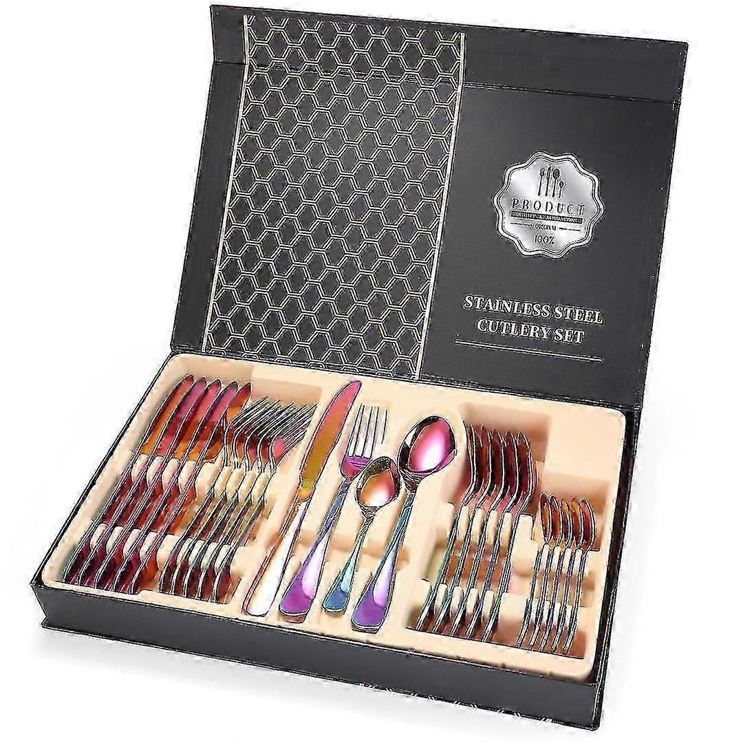 24pcs/set luxury stainless steel cutlery set