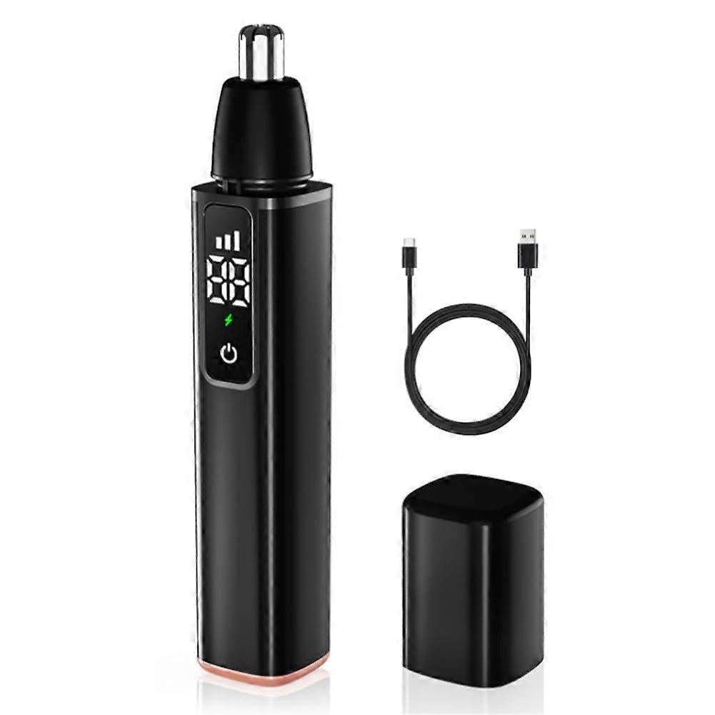 Nose Hair Trimmer for Men USB Rechargeable Ear Nose Hair Trimmer with LCD Display Professional Trimming Tool Easy Install A Ref: 7595
