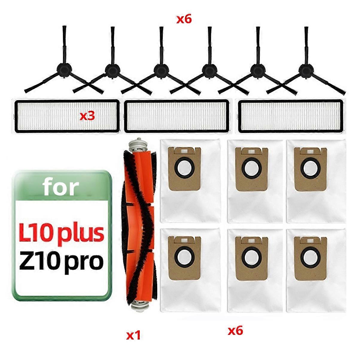 For Bot L10 Plus Z10 Pro Roller Side Brush Filter Bag Robot Accessory Part