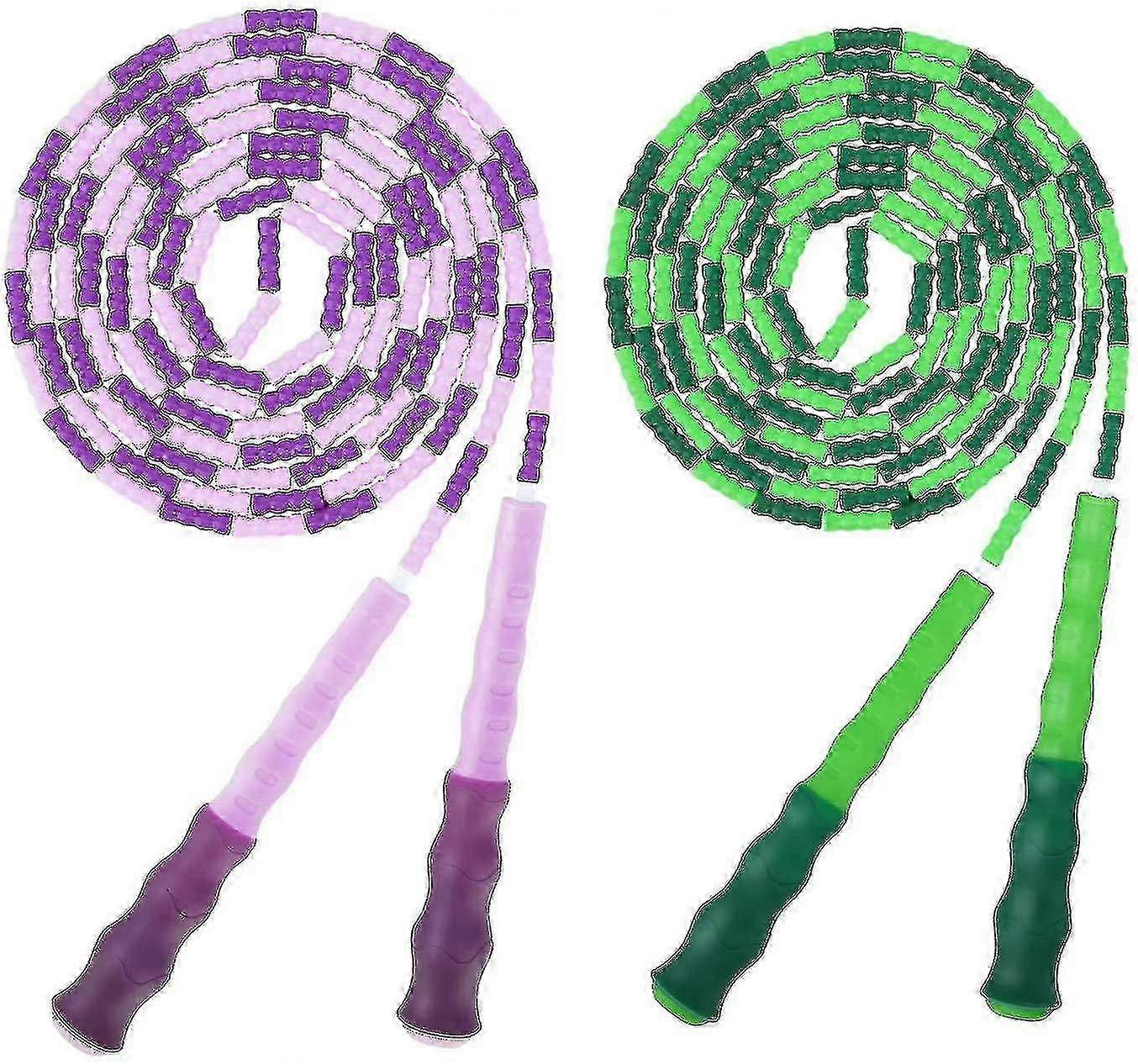 Springseil mit weichen Perlen (2er-Pack), verstellbares segmentiertes T-Out Fitness 2025