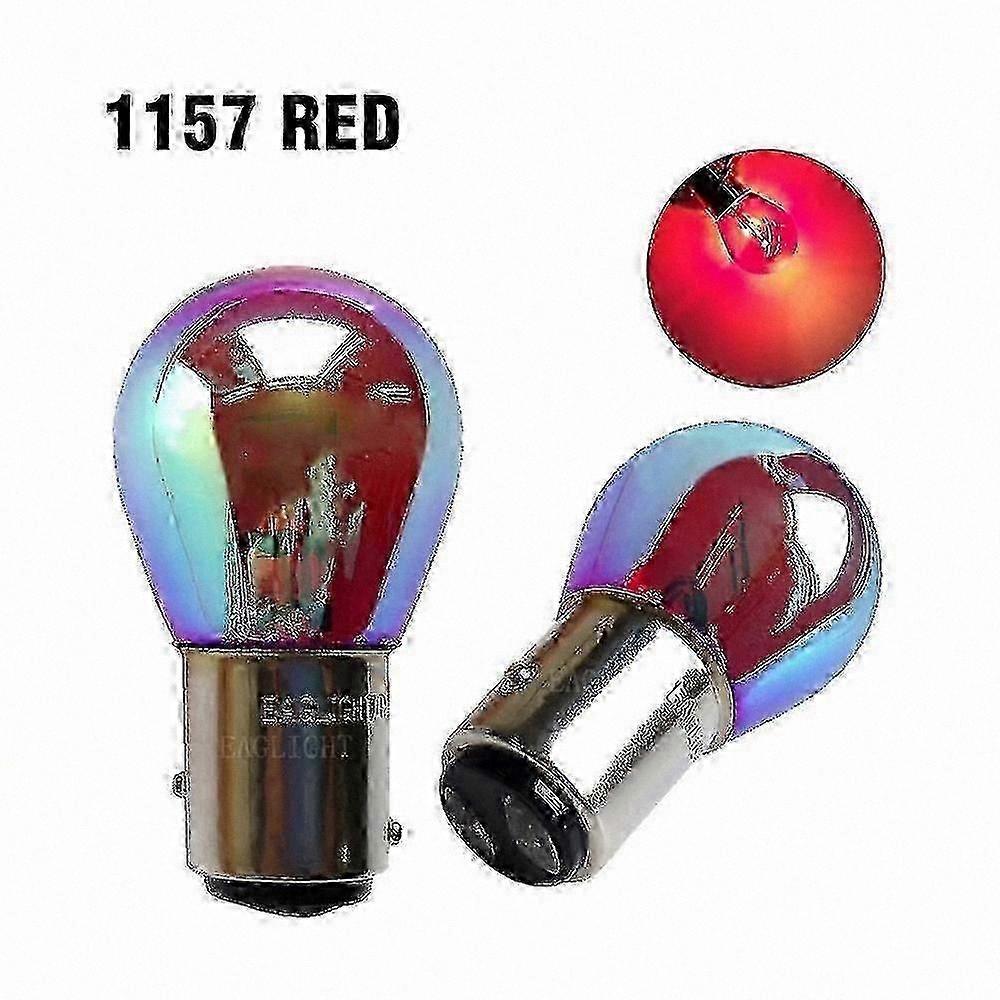 Chrome Amber Red Glass 12V 21W Vehicle Stop Turn Signal Bulb BA15D PY21W S25
