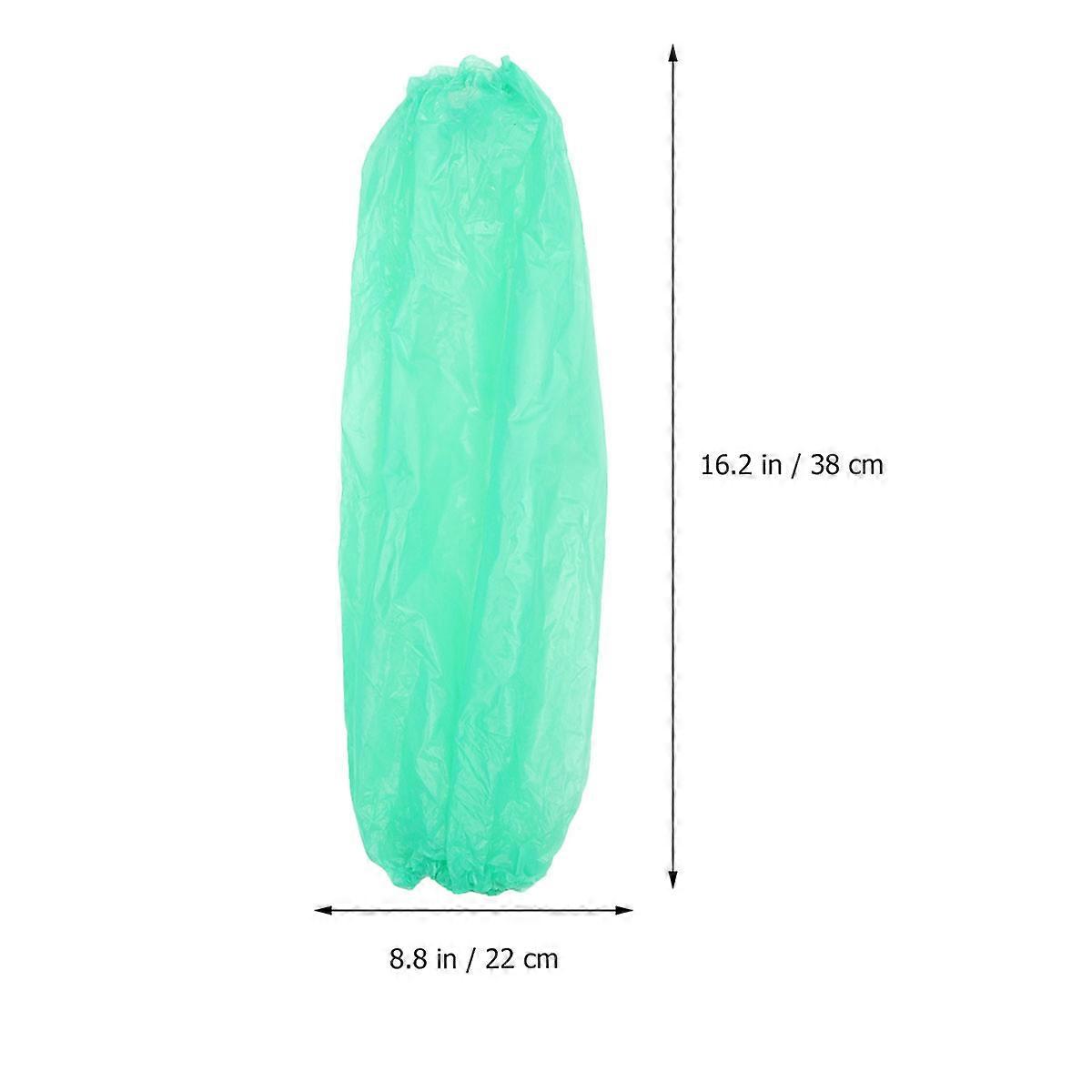 Green Disposable Waterproof Oversleeve for Kitchen Use Made of PE Material Lightweight and Comfortable Fit