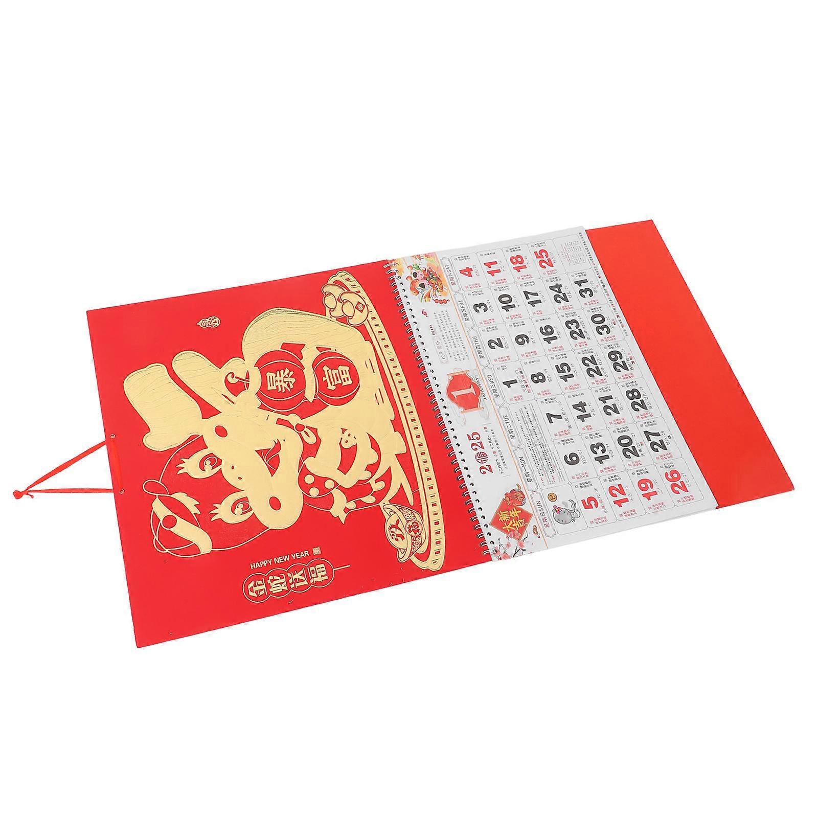 Chinese Snake Year Hanging Calendar for Home Use with Traditional Design