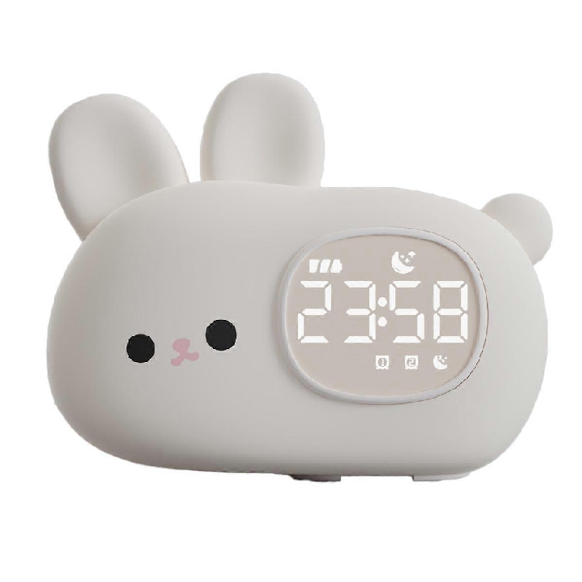 Cartoon Animal LED Alarm Clock Light Smart Alarm Clock Touch Control Sleep Soothing Light Sleep Training Clock