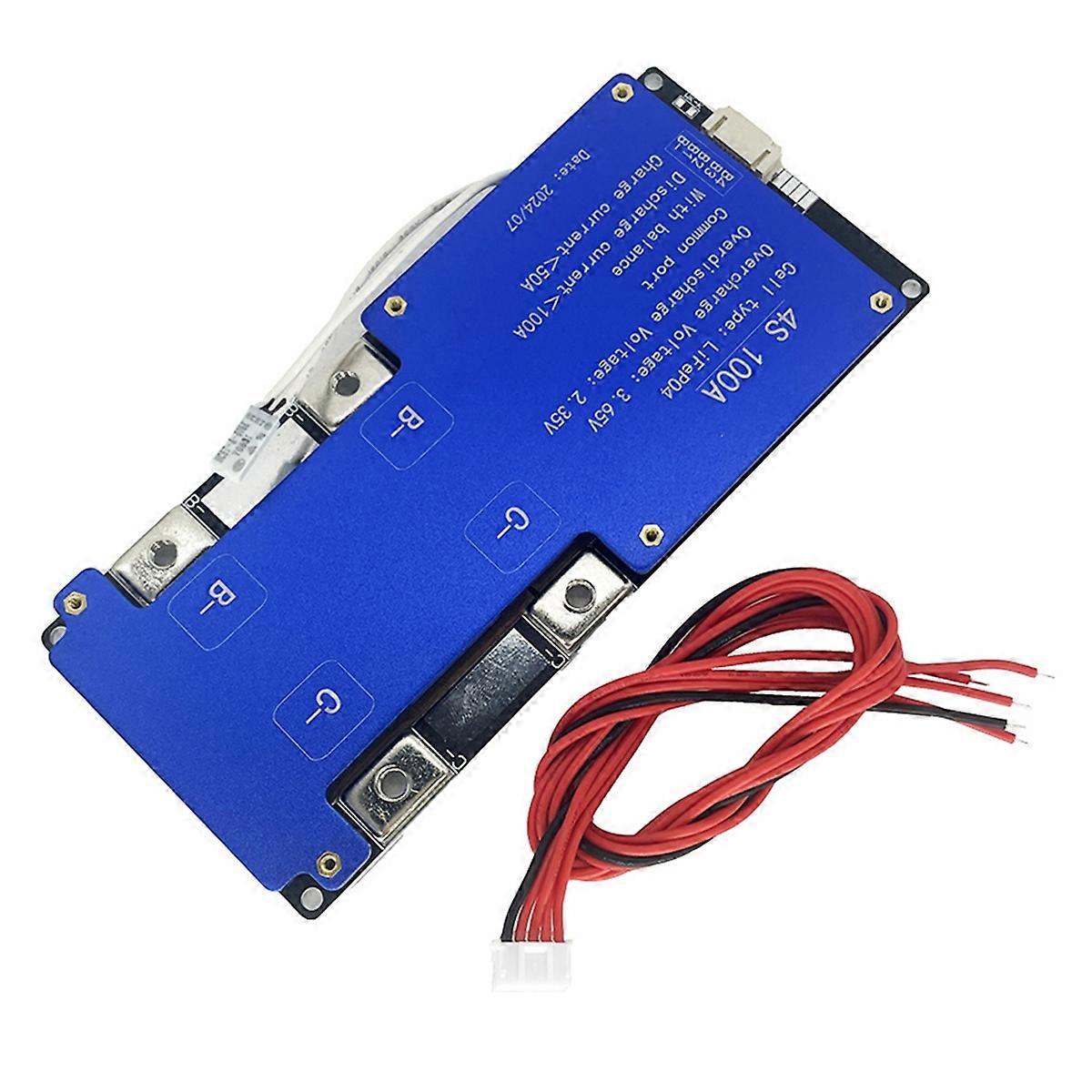 Upgrade 4S 12V 100A LiFePo4 Lithium Iron Phosphate Battery Protection Circuit Board with Balanced Charging